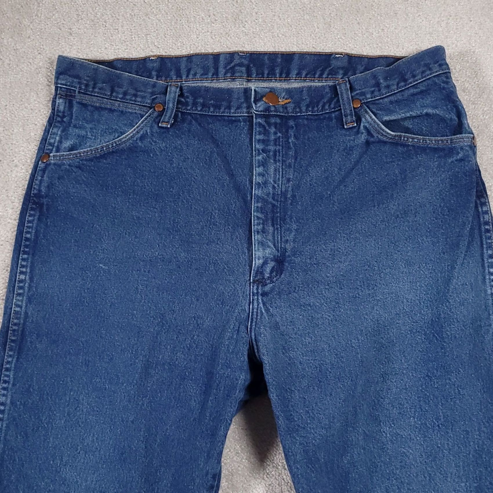 Wrangler VINTAGE Wrangler Cowboy Cut Jeans 13MWZ Original Fit Men 38x33 Hemmed 35x31 Blue Denim Cowboy Mens Jeans Size US 38 / EU 54 - 3 Thumbnail
