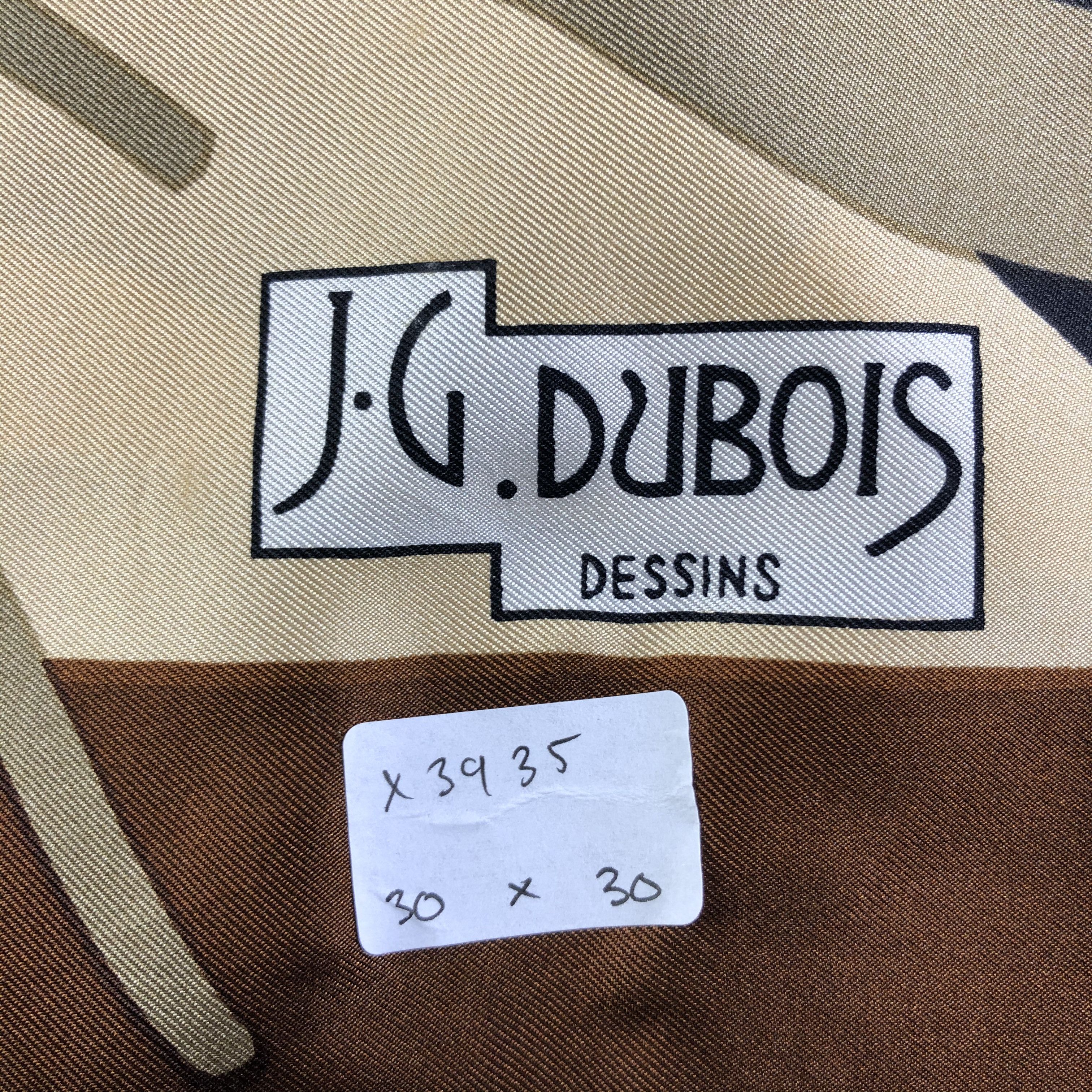 Vintage Vintage J.G.Dubois Silk Scarf Size ONE SIZE - 7 Thumbnail