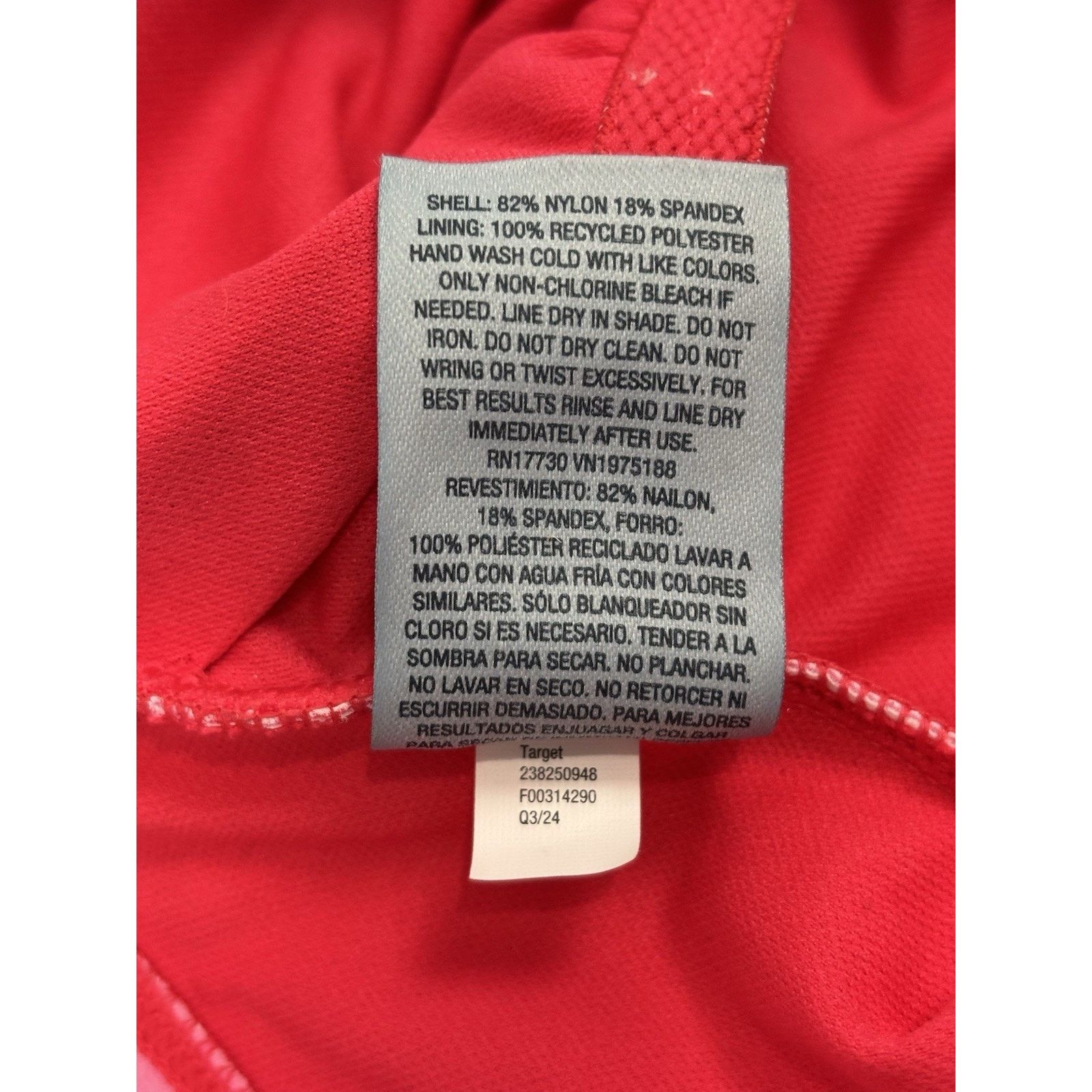 Target Basics Shade & Shore Red Pink High Leg Cheeky One Piece Swimsuit XS Size XS / US 0-2 / IT 36-38 - 10 Thumbnail