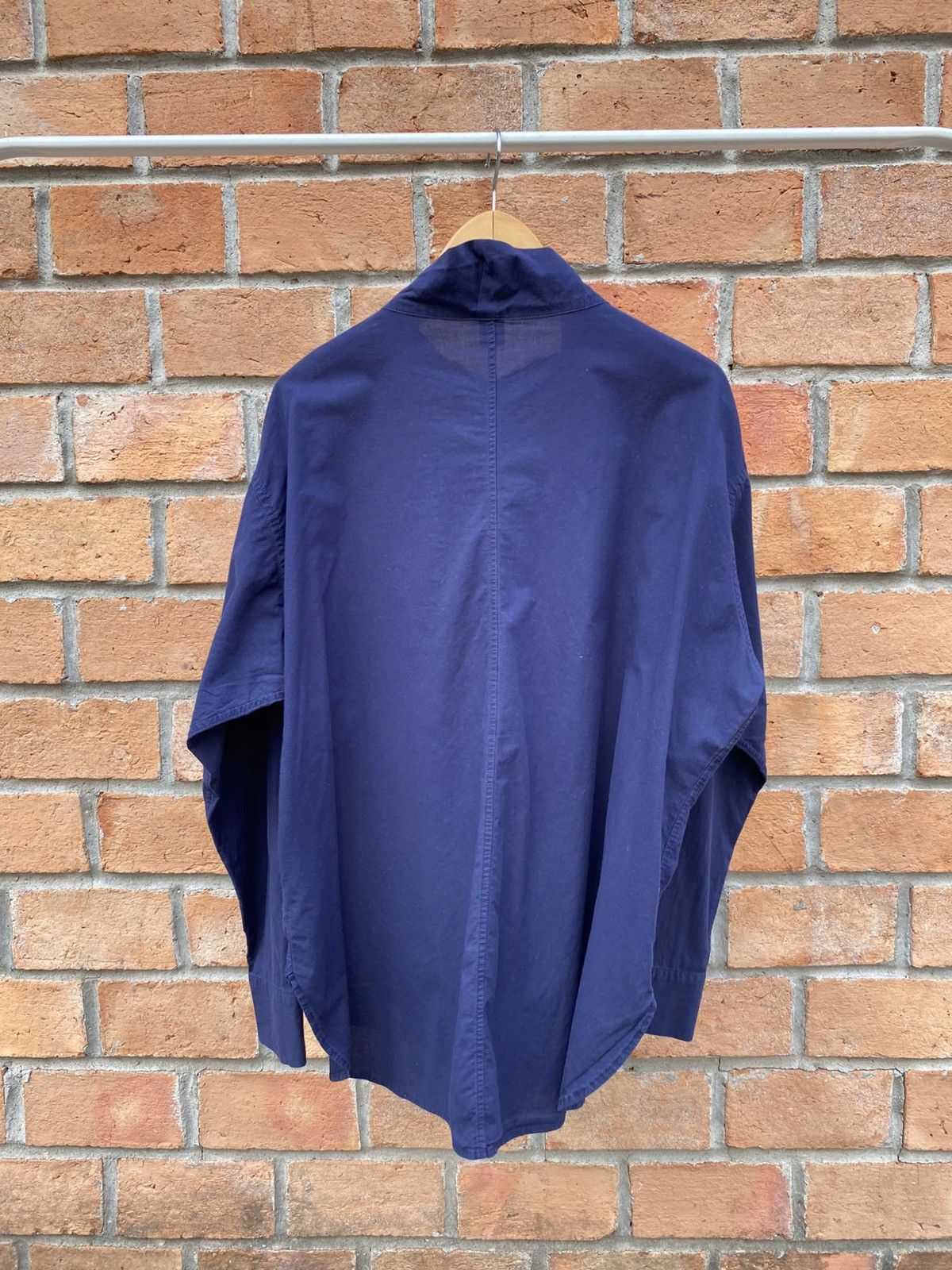 Y's Y's Yohji Yamamoto Blue Mandarin Collar Shirt Size US M / EU 48-50 / 2 - 13 Thumbnail