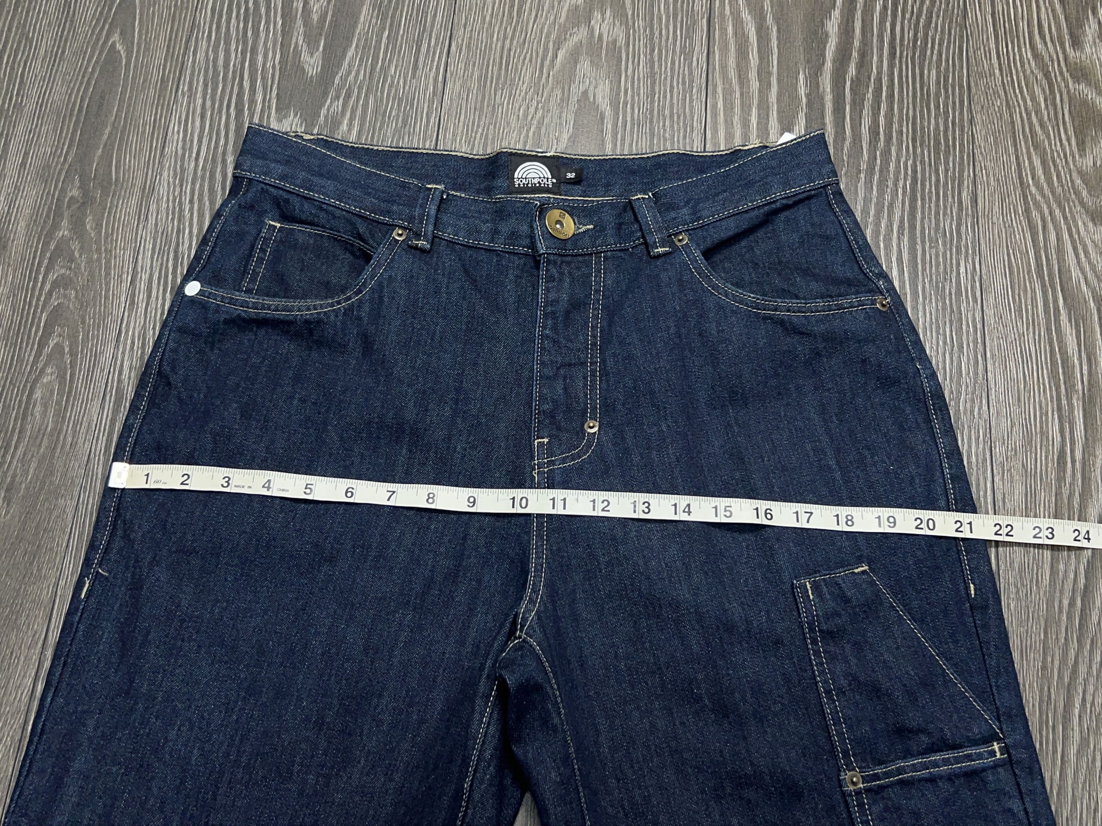 Southpole Mens Script Denim Jeans Pants Big Logo Embroidery Size 32 Size US 32 / EU 48 - 7 Thumbnail