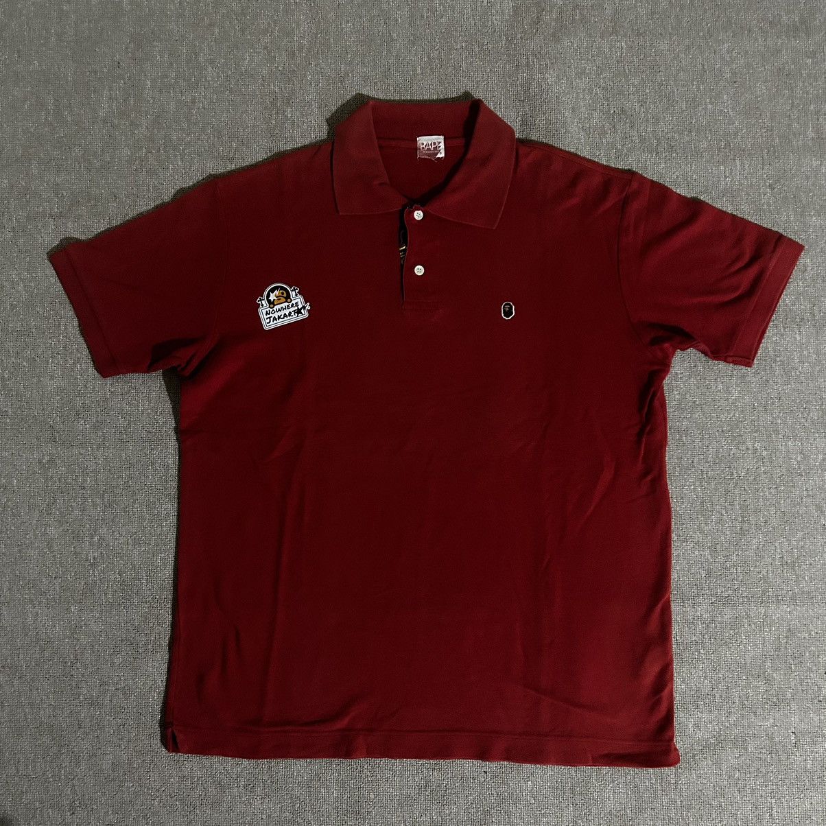 Bape Bape Red One Point Polo Size US XL / EU 56 / 4 - 1 Thumbnail