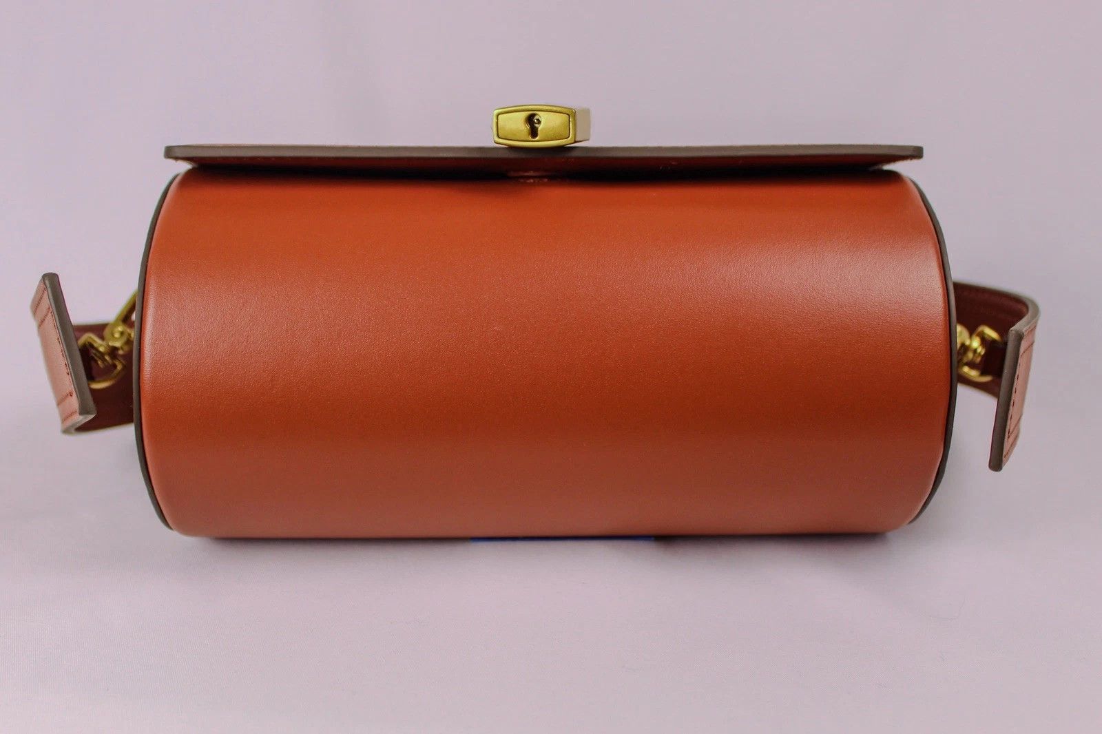 Bape BAPY by A Bathing Ape Padlock Mini Leather Bag — Brown Size ONE SIZE - 6 Thumbnail