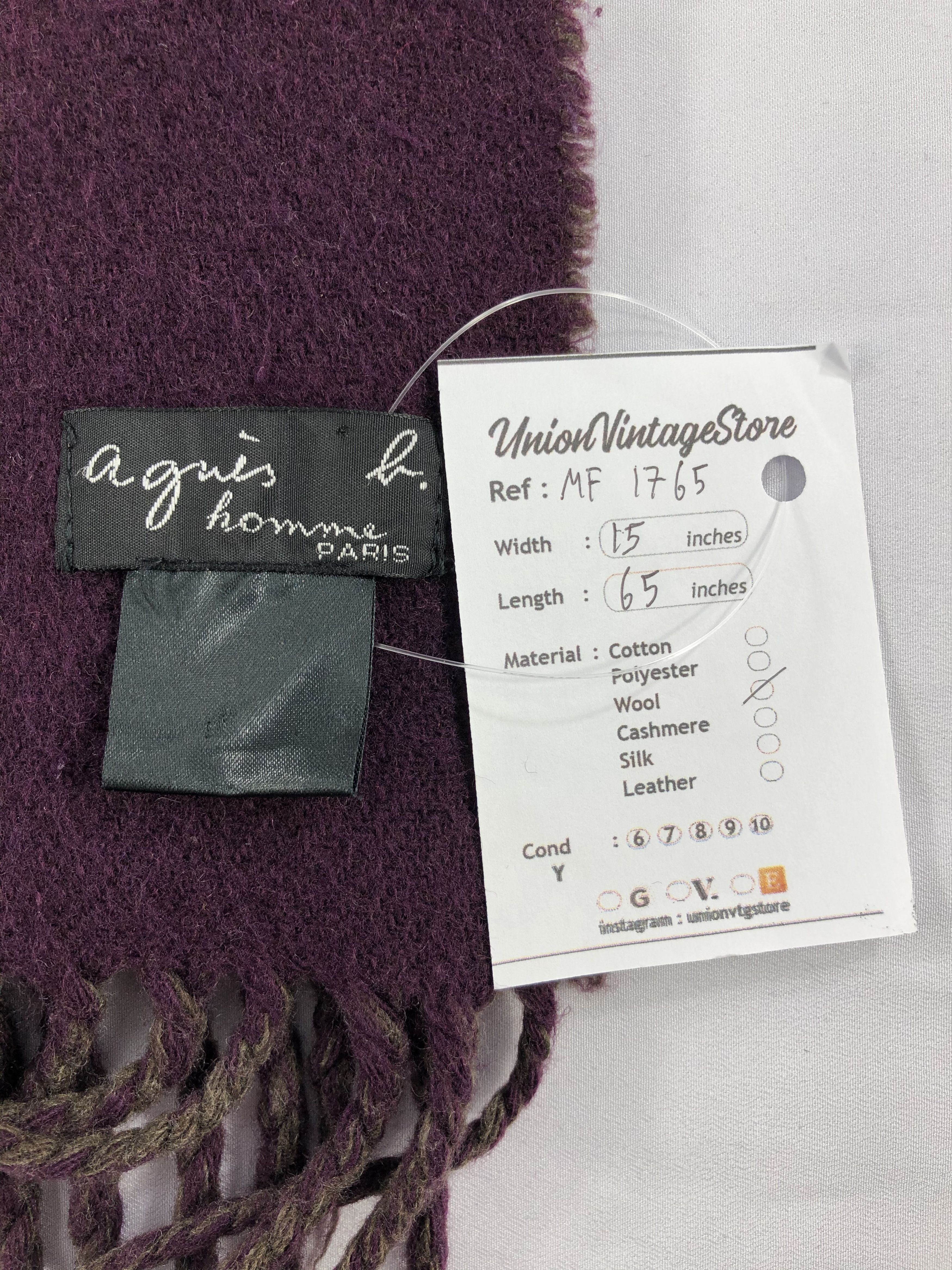agnes b. Vintage Agnes B Scarf/Muffler/Neckwear MF1765 Size ONE SIZE - 5 Thumbnail