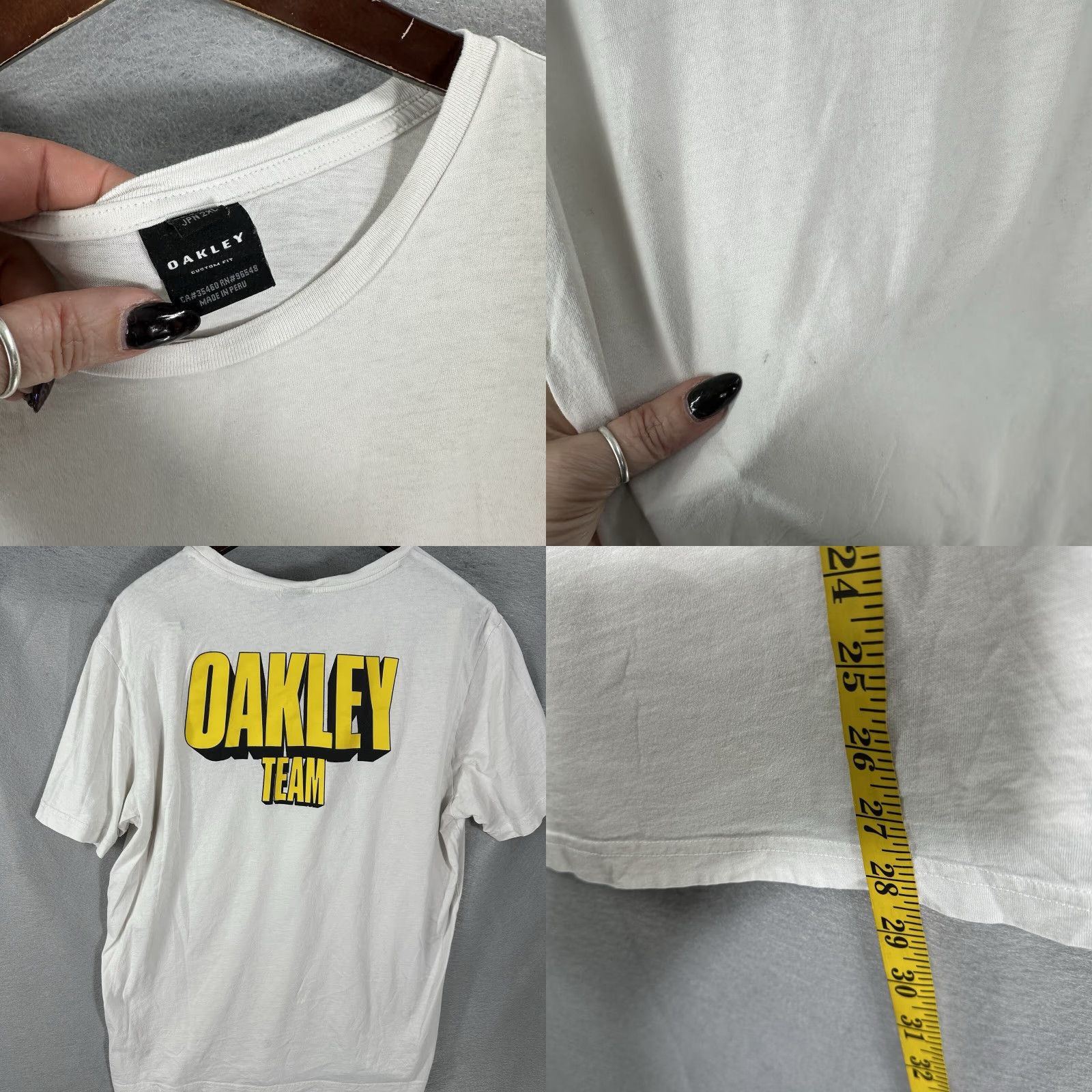 Oakley VINTAGE Oakley T-Shirt Logo Crew Neck 90s Double-Sided White XL Mens Size US XL / EU 56 / 4 - 8 Thumbnail