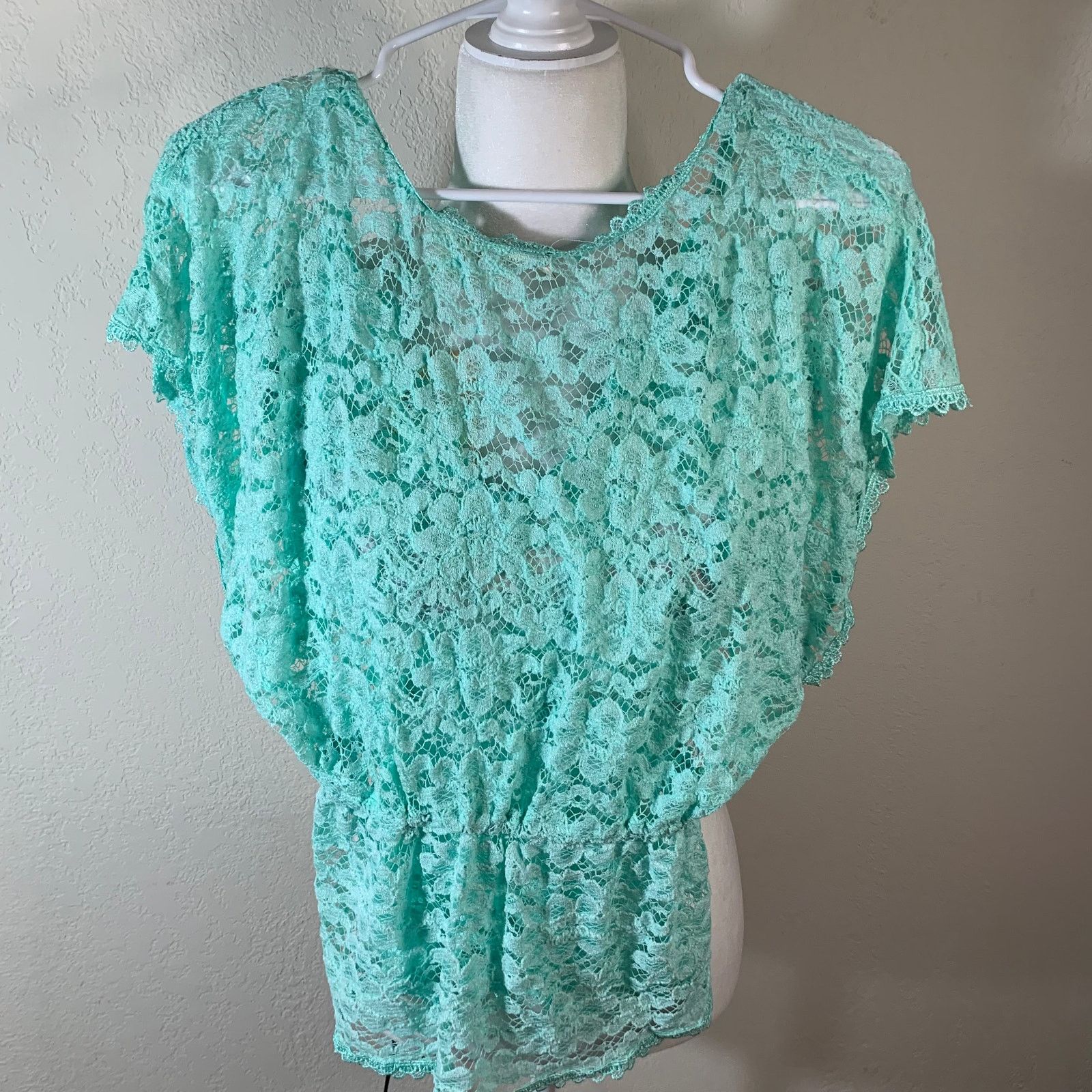 Other Green lace cute top size S Size S / US 4 / IT 40 - 2 Thumbnail