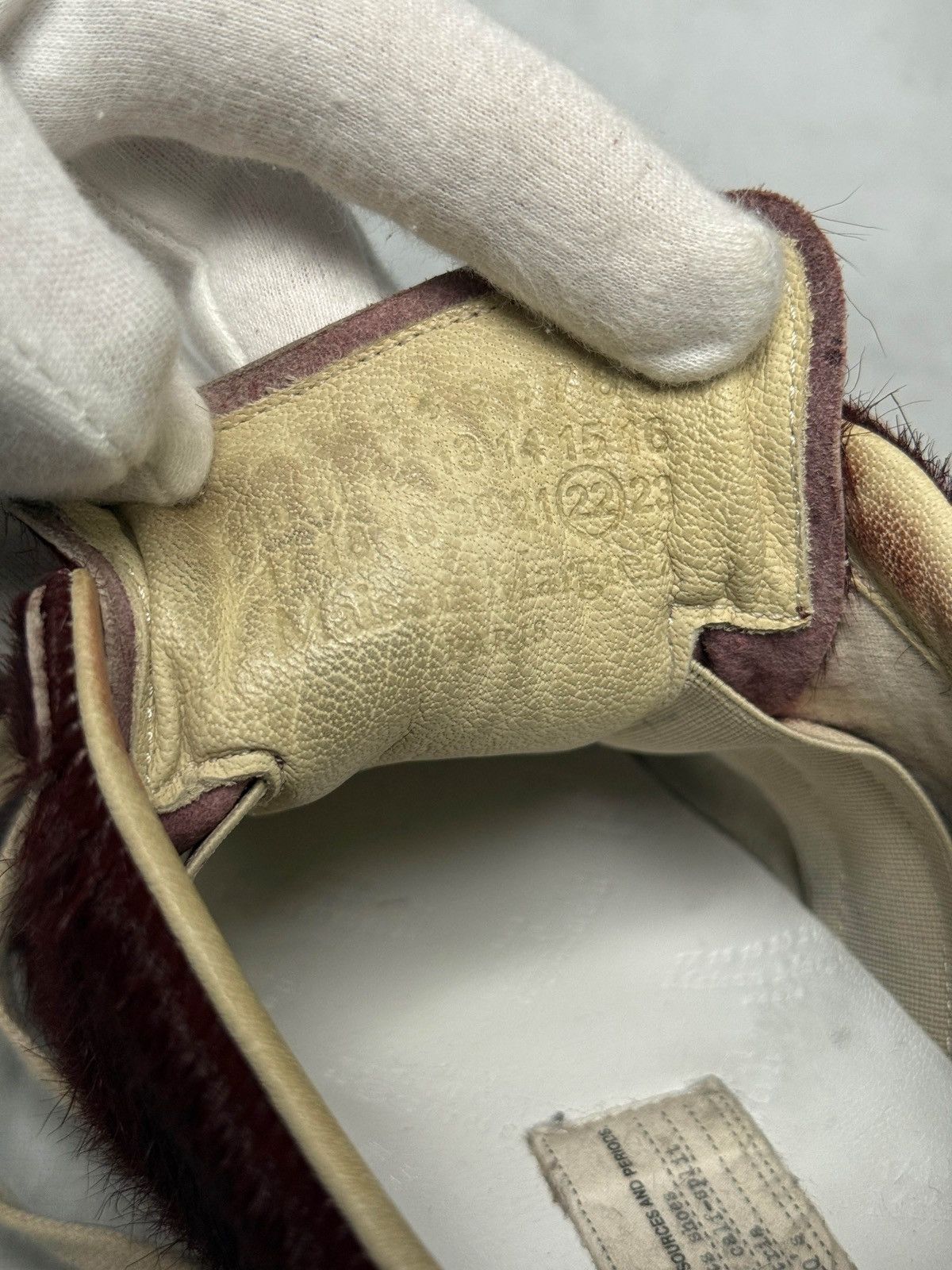 Maison Margiela Maison Margiela Pony Hair GAT Sneaker Burgundy (Sample) Size US 7 / EU 40 - 9 Thumbnail
