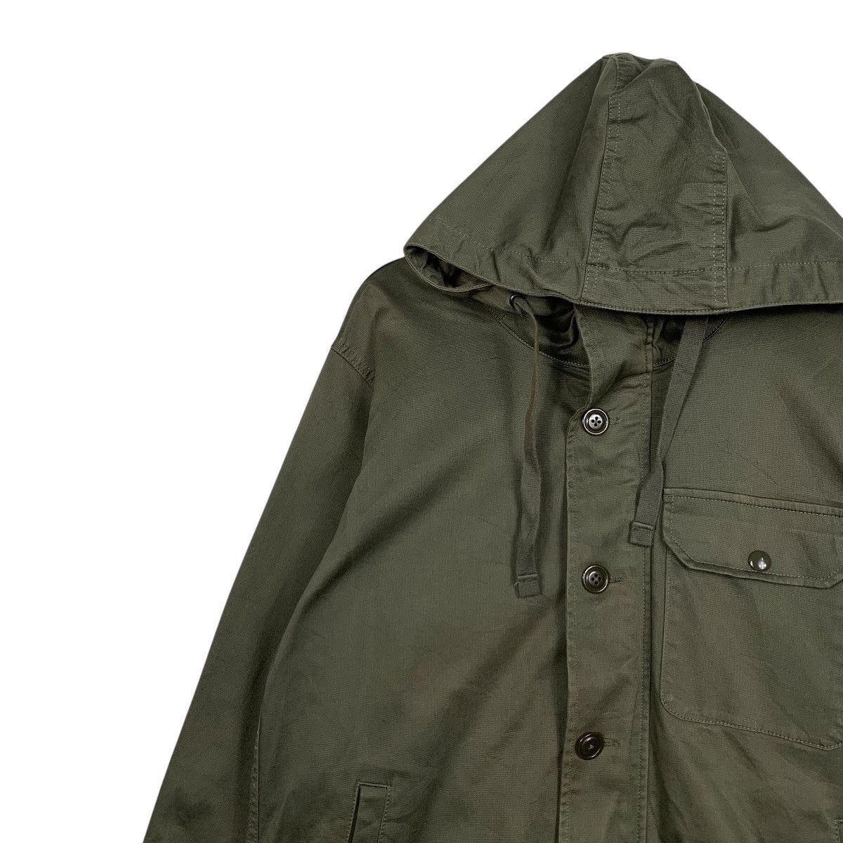 Beams Japan BEAMS Olive Green Button Zipper Hooded Jacket #1622-C72 Size US L / EU 52-54 / 3 - 3 Thumbnail