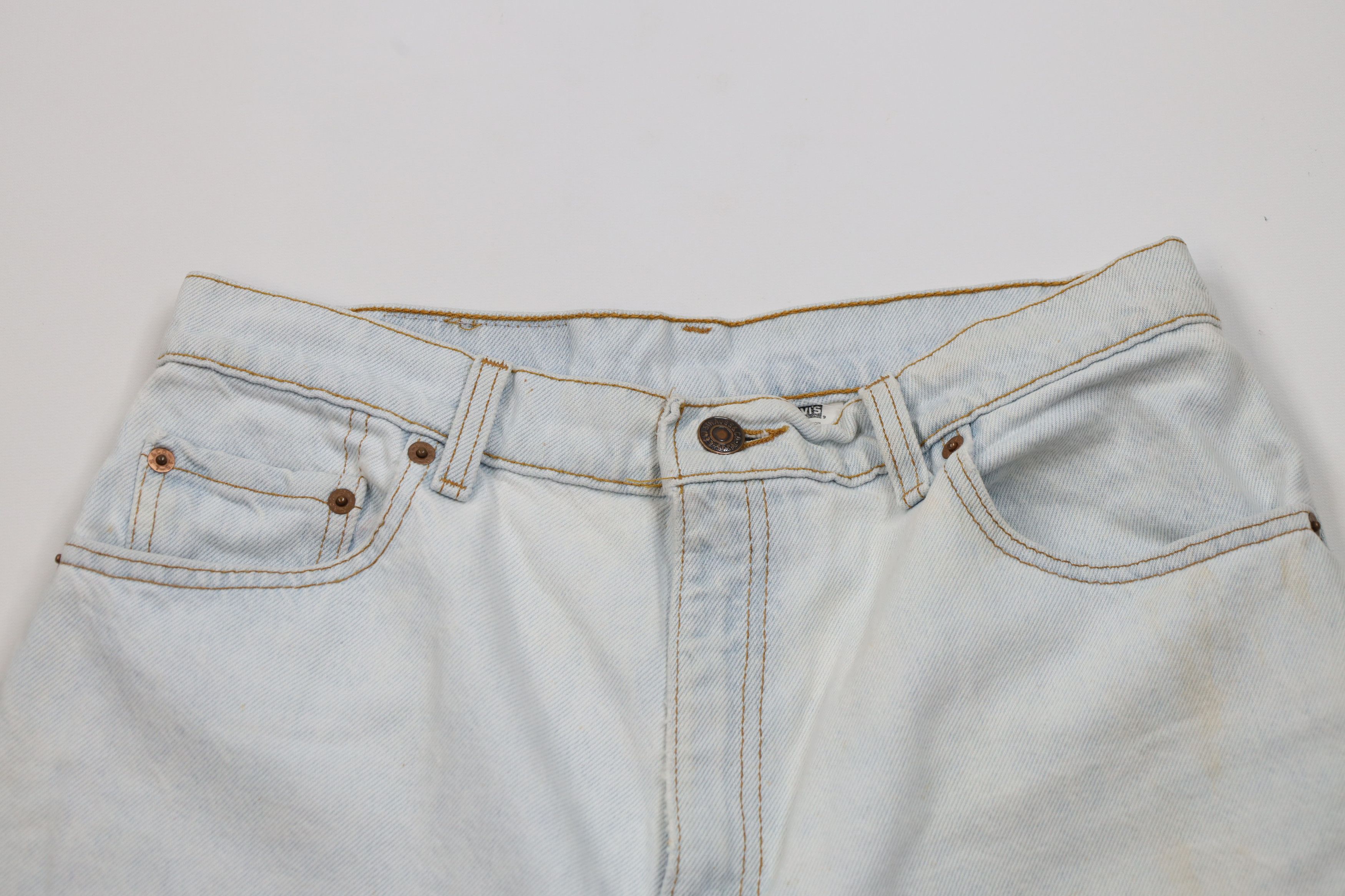 Levi's Vintage 90s Levis 551 Relaxed Denim Jean Shorts Jorts USA Size 34" / US 12 / IT 48 - 2 Thumbnail
