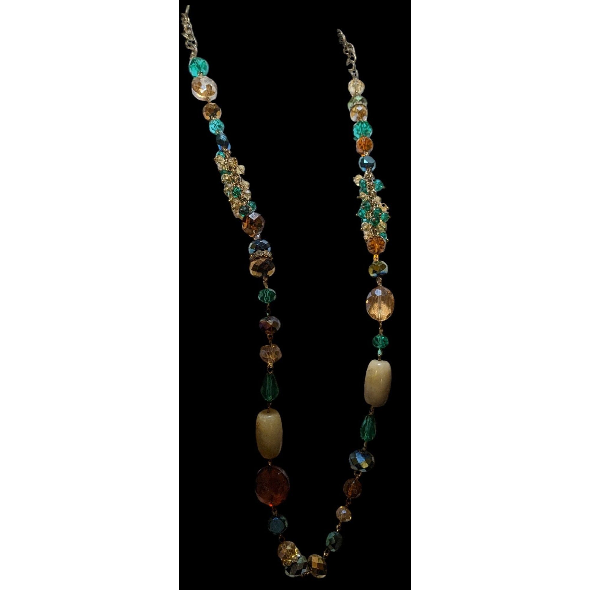 Other Green And Gold Glam Glass And Stone Beaded Necklace Size ONE SIZE - 4 Thumbnail
