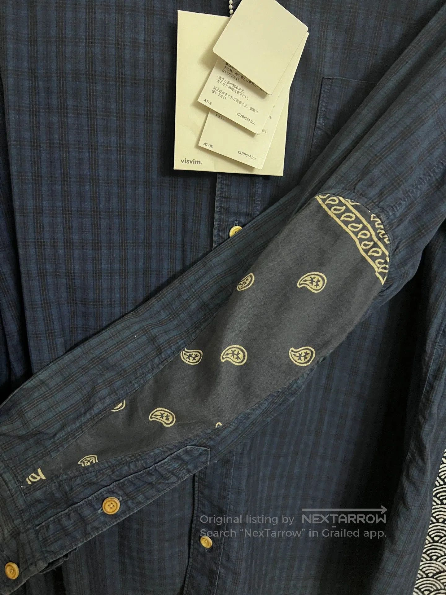Visvim Visvim 12AW ICT Indigo Paisley Shirt. Size US M / EU 48-50 / 2 - 4 Thumbnail