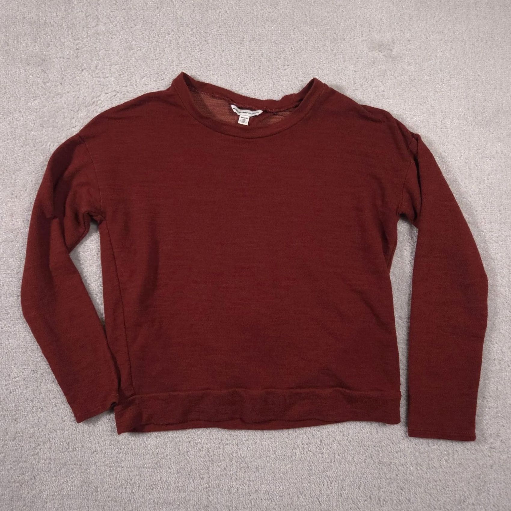 American Eagle Outfitters VINTAGE? No. American Eagle Outfitters Sweater Womens Medium Red Crew Neck Long Sleeve Open Back Twist Pullover Size M / US 6-8 / IT 42-44 - 2 Thumbnail