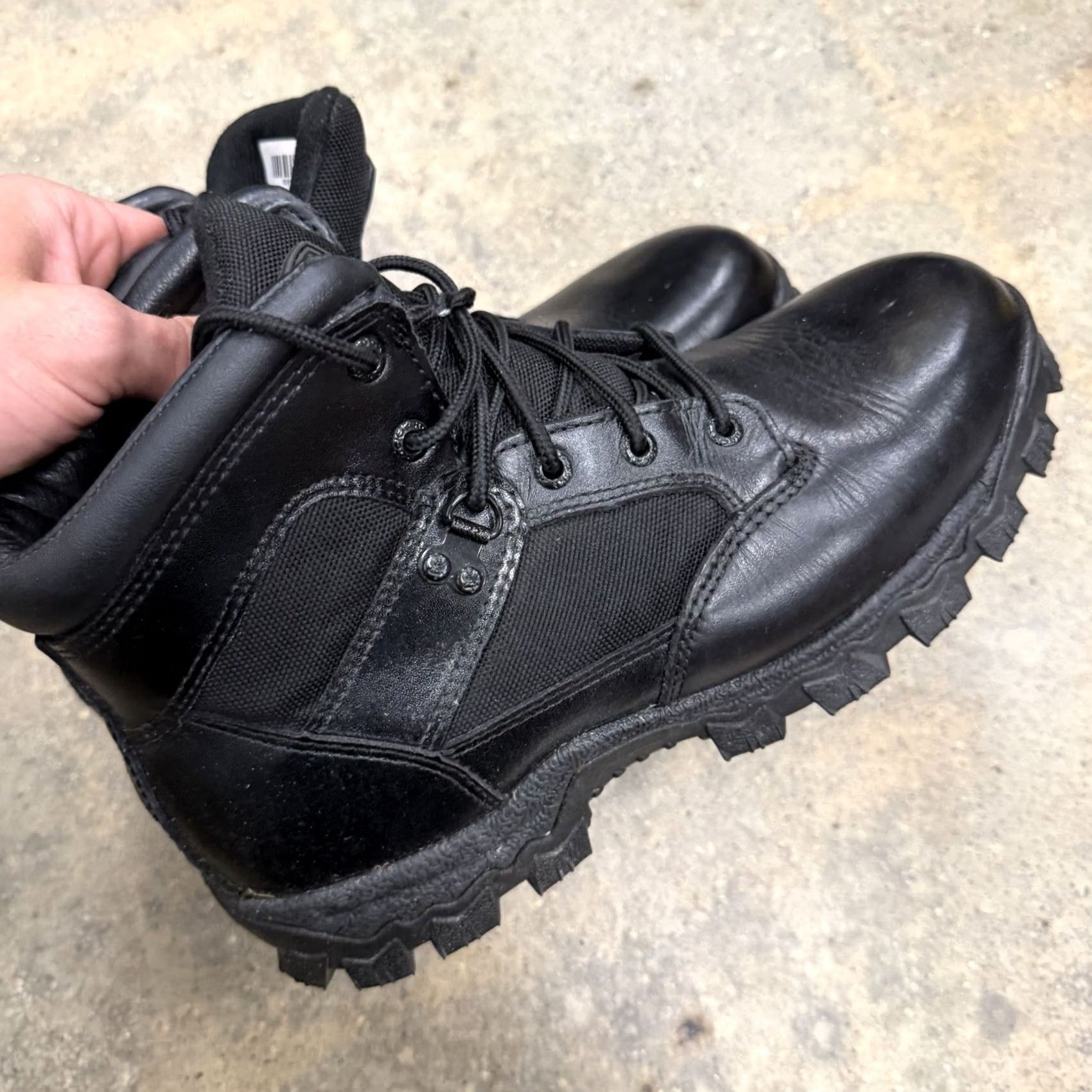 Vintage ROCKY 6" Alpha Force Composite Toe Boots Mens 9M Black Leather Waterproof Boot Leather Combat Ankle 9Mens Black RockY S2V Size US 9 / EU 42 - 5 Thumbnail