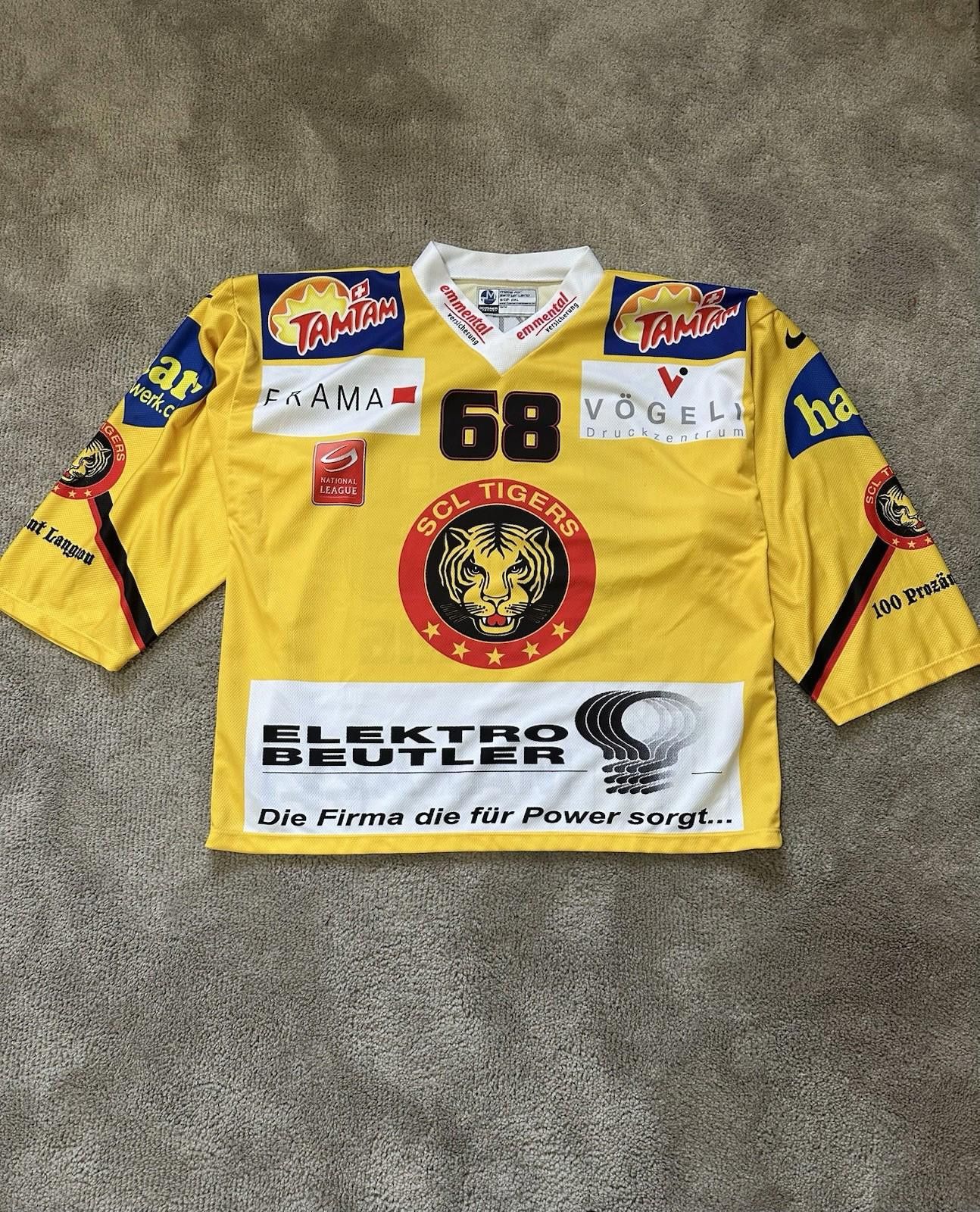 Ccm SCL TIGERS HOCKEY SHIRT JERSEY sz XL #68 ST. DÜRIG Size US XL / EU 56 / 4 - 1 Thumbnail