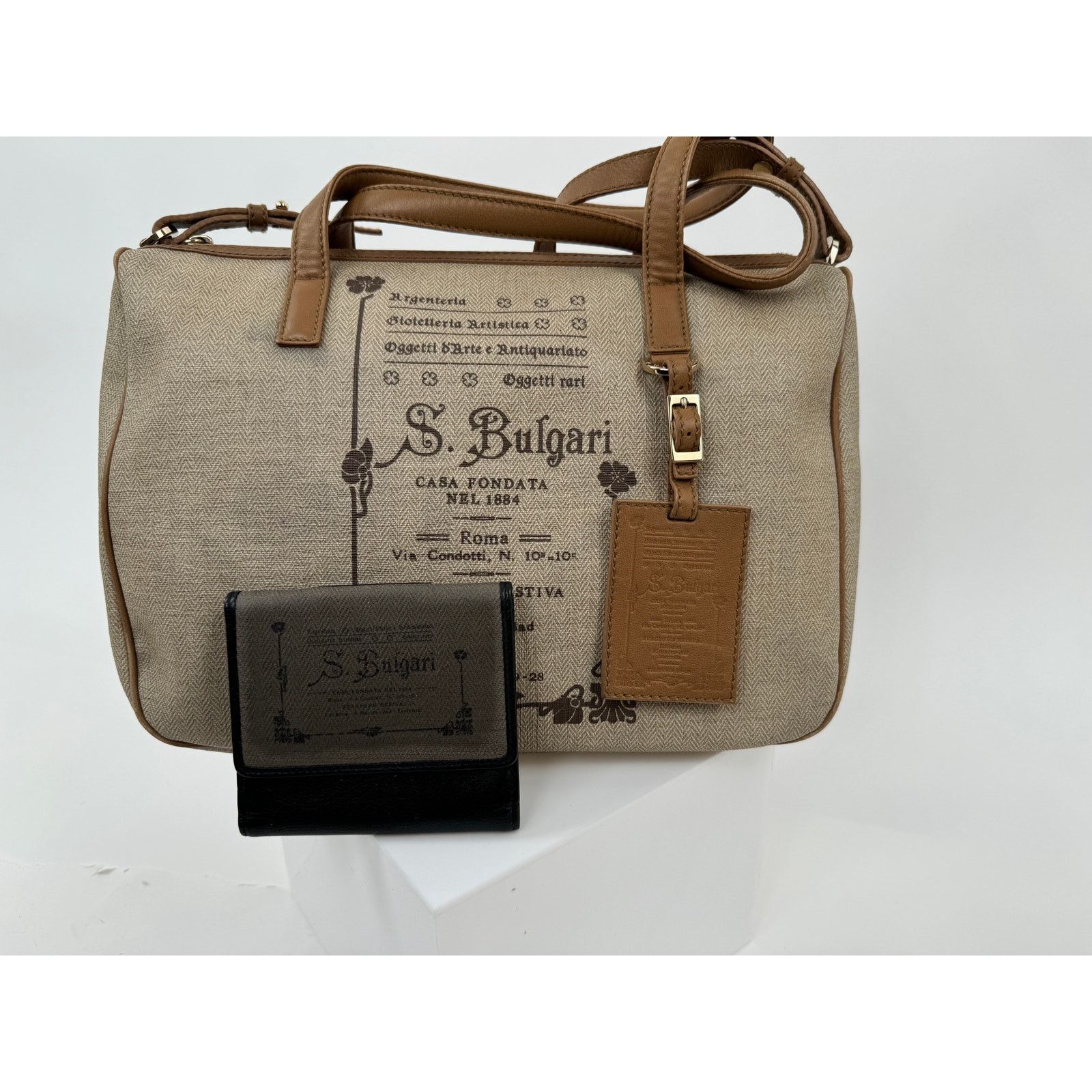 Bvlgari Bulgari Speedy Type Bag Long Strap Matching Trifold Wallet Size ONE SIZE - 3 Thumbnail
