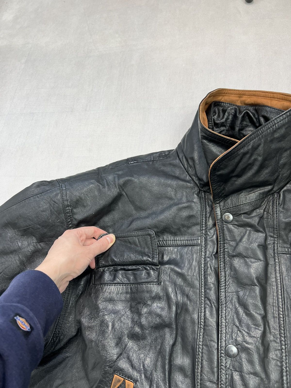 Genuine Leather × Vintage Genuine Leather Jacket Ziptex Vintage 90’s Black Size US L / EU 52-54 / 3 - 5 Thumbnail
