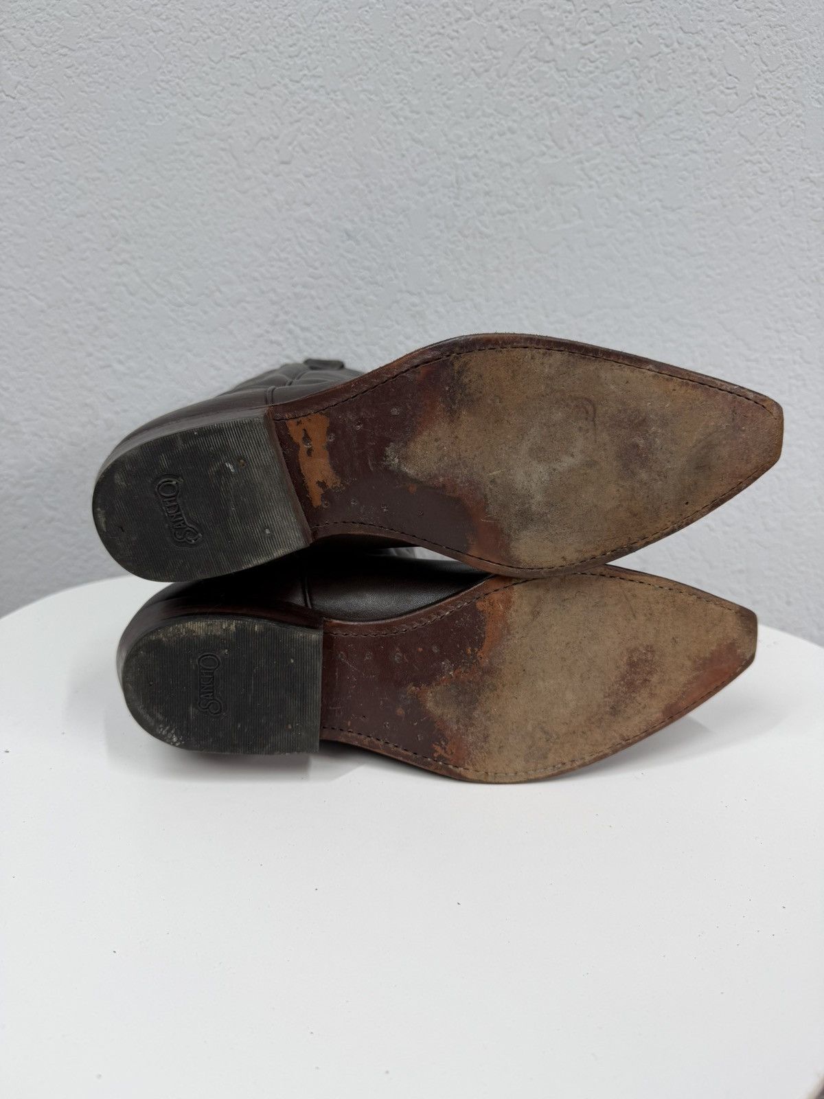 Sancho Boots Vintage Italian AS 98 Rick Owens Style Leather Cowboy Boots Size US 9.5 / EU 42-43 - 9 Thumbnail