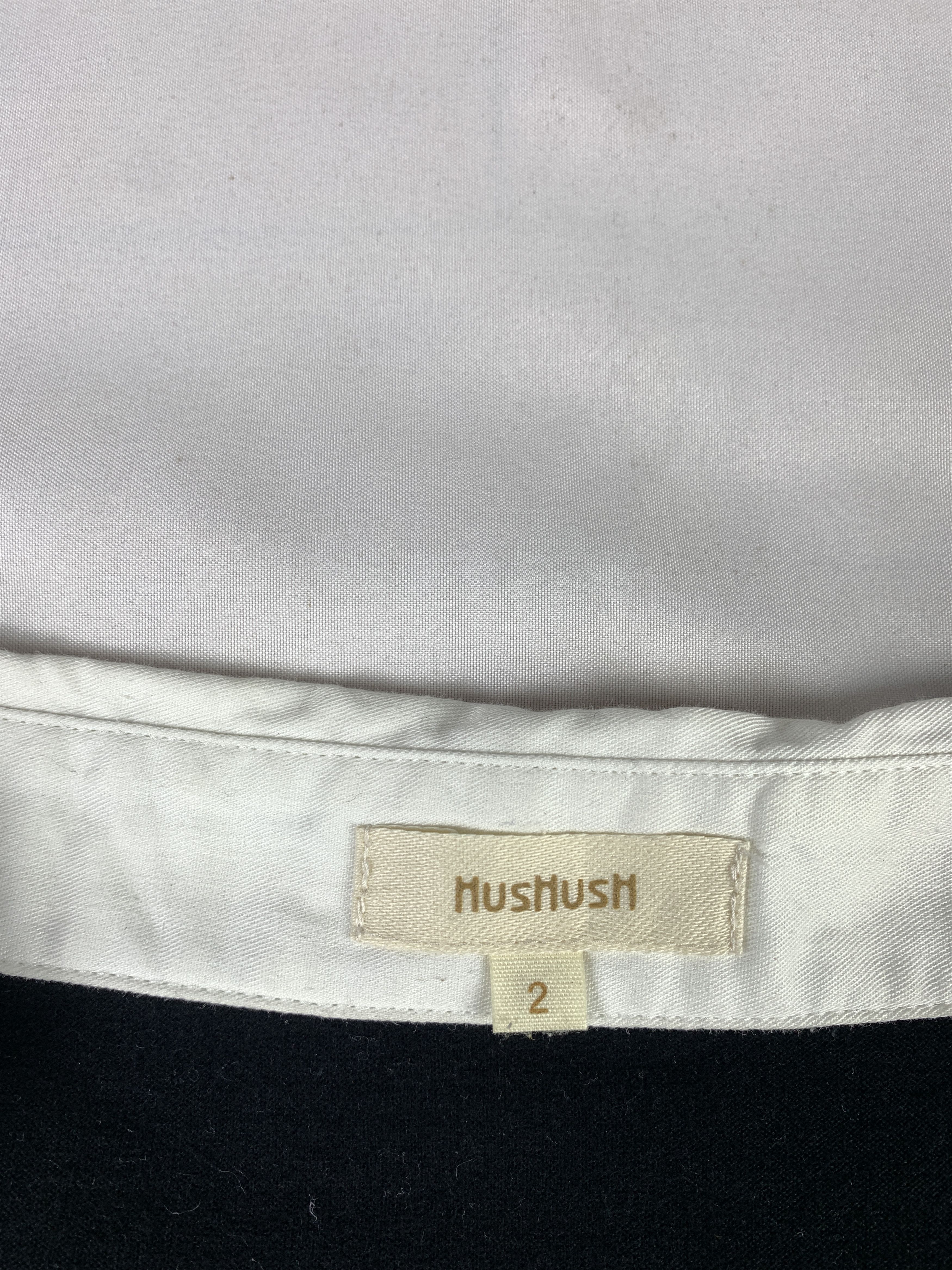 Japanese Brand HusHush Black Stripes Decorativ Shoulders Polo (M) Size M / US 6-8 / IT 42-44 - 6 Thumbnail