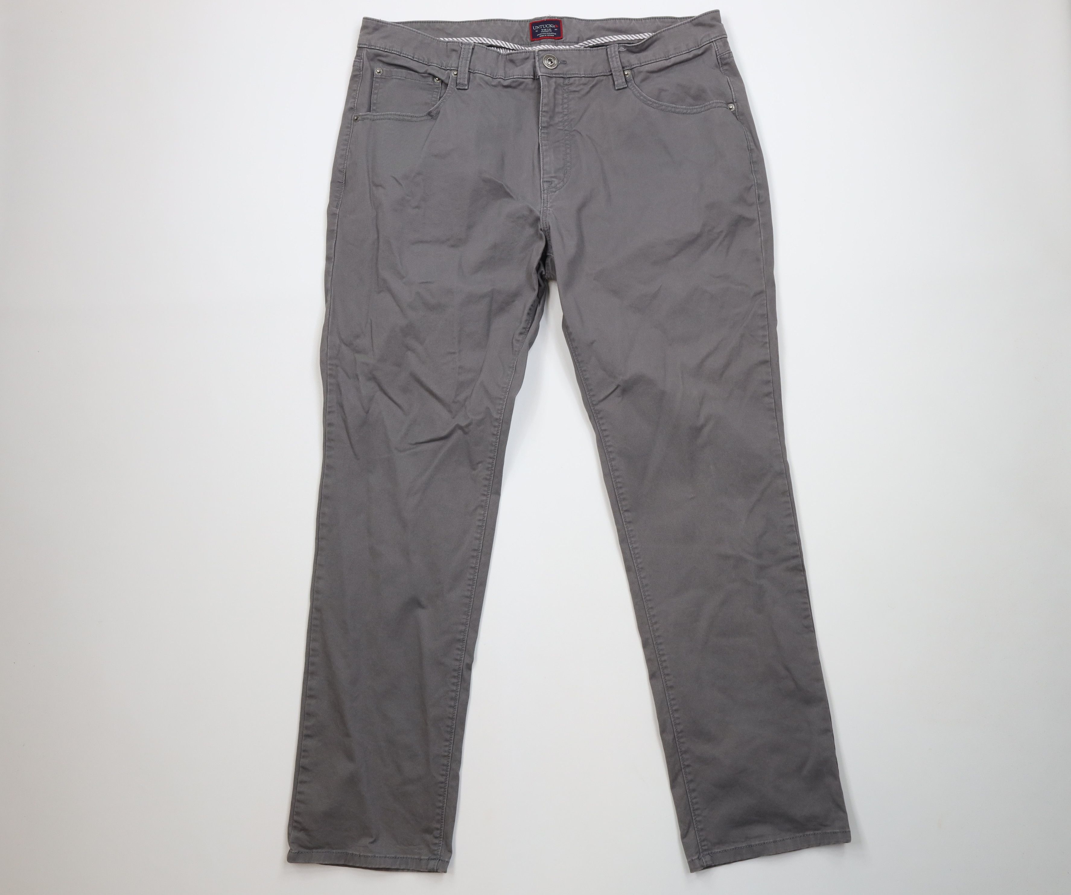 UNTUCKit Untuckit Faded Straight Leg Stretch Chino Pants Gray Size US 38 / EU 54 - 1 Thumbnail