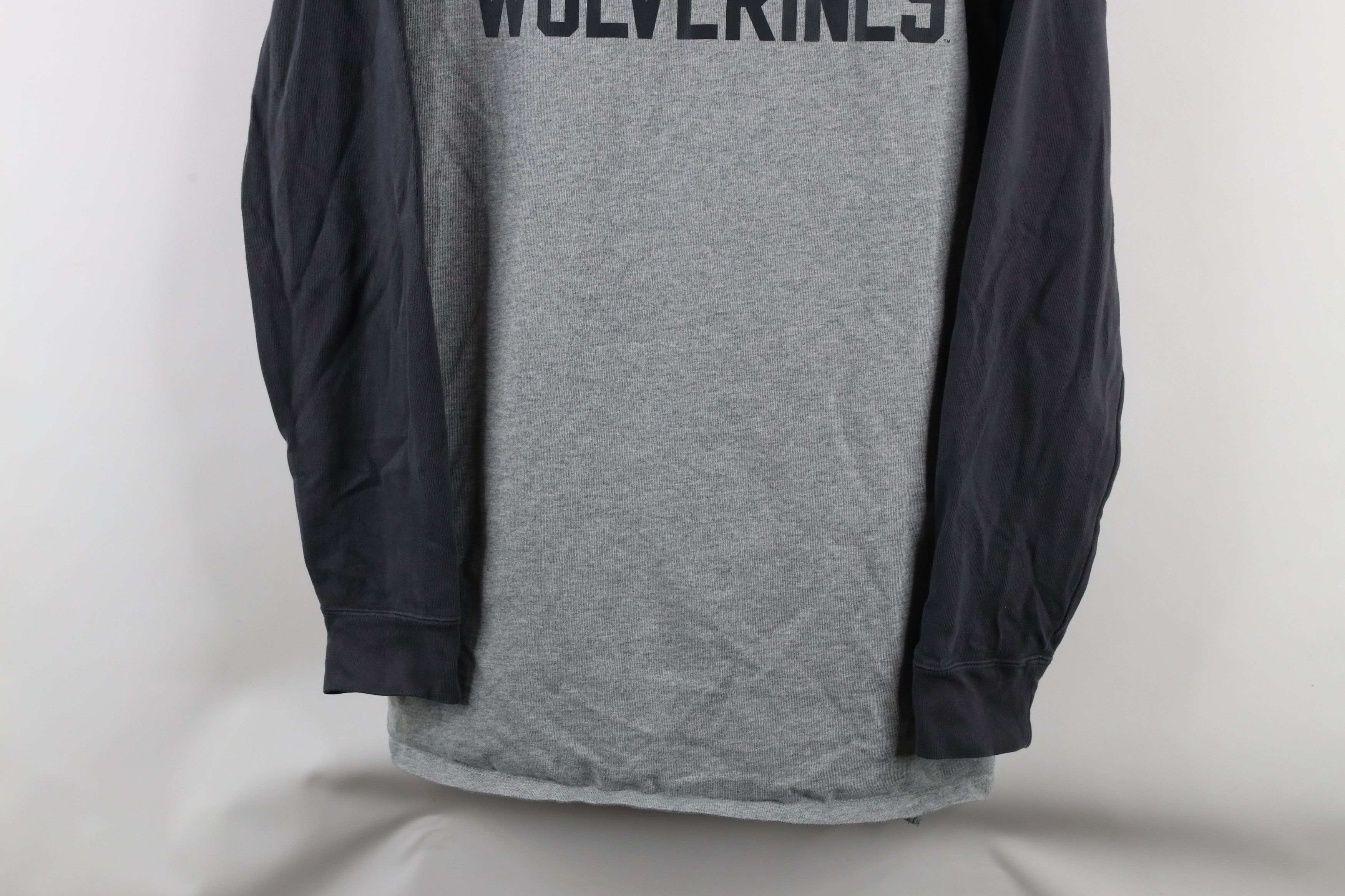 Nike × Vintage Nike University of Michigan Long Sleeve T-Shirt Gray Size US L / EU 52-54 / 3 - 3 Thumbnail