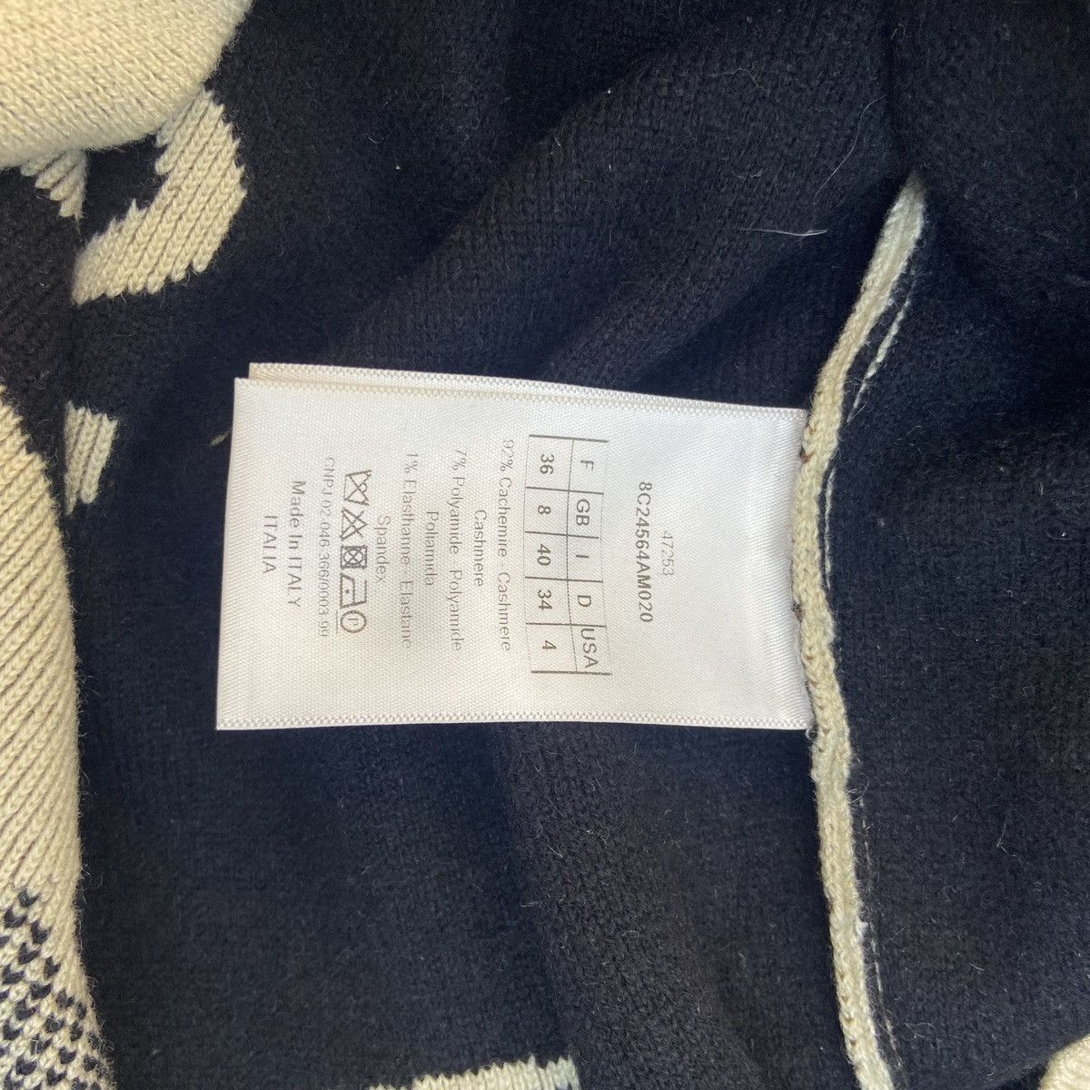 Dior Dior Animal Series Cashmere Long Sleeve Knit Sweater K26WX Size S / US 4 / IT 40 - 5 Thumbnail
