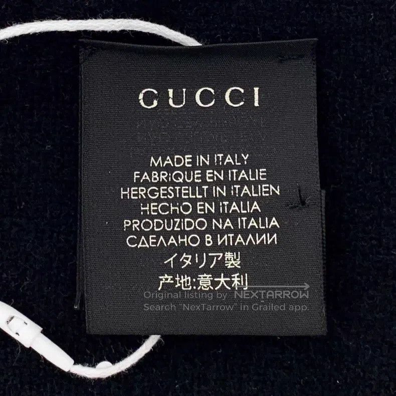 Gucci Gucci Black striped webbing bee embroidery wool tassel sca Size ONE SIZE - 8 Thumbnail