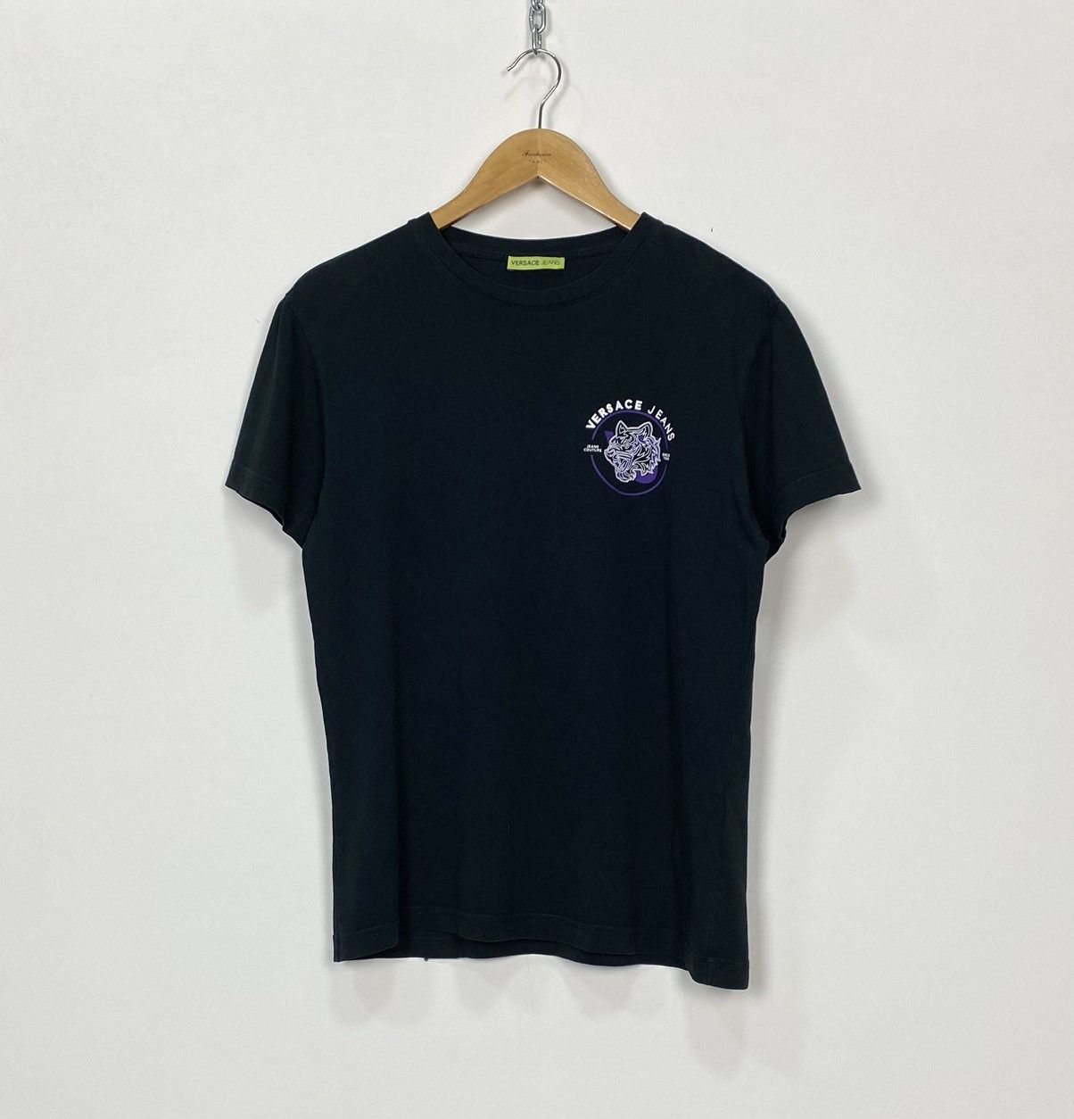 Versace Jeans Couture Versace Jeans Couture T Shirt With Tiger Logo Size M Black Size US M / EU 48-50 / 2 - 1 Thumbnail