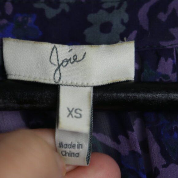 Joie Joie 100% Silk Floral Multicolor Long Sleeve Blouse Size XS Size XS / US 0-2 / IT 36-38 - 9 Thumbnail