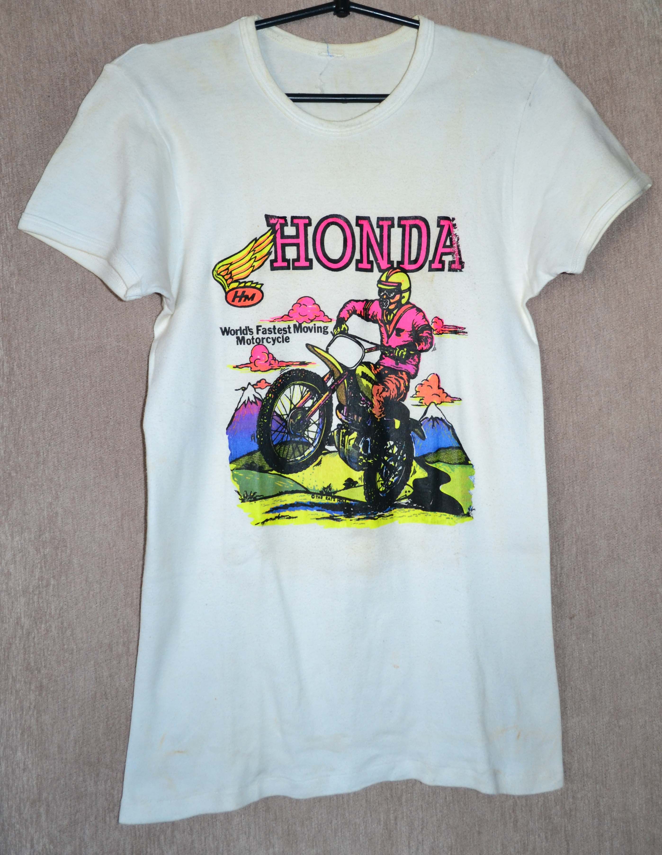 Honda Vintage 1970 Advertising The Rats Hole Honda Motocycle Size S / US 4 / IT 40 - 1 Thumbnail