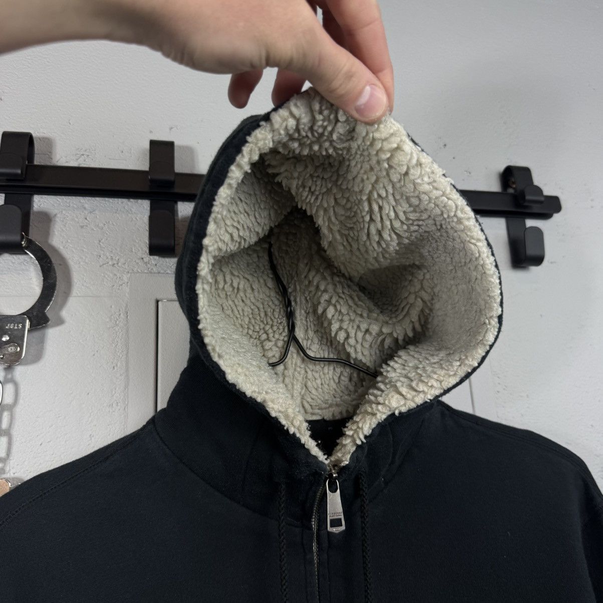 Burberry Vintage Burberry Black Label Fur Zip Hoodie Size US M / EU 48-50 / 2 - 2 Thumbnail