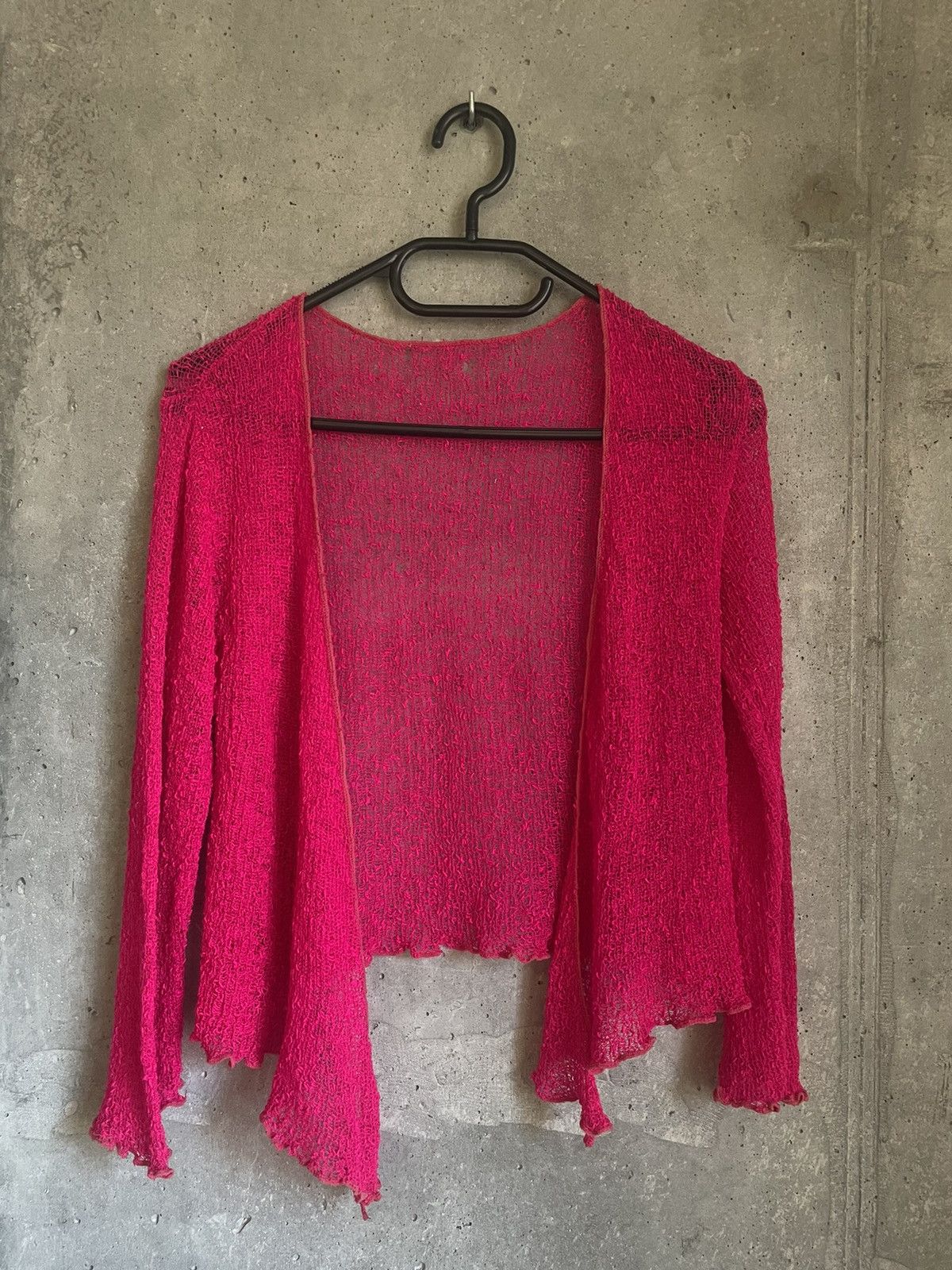Hysteric Glamour × If Six Was Nine Vintage Japanese Issey Miyake style Mesh Cardigan Abstractio Size M / US 6-8 / IT 42-44 - 3 Thumbnail