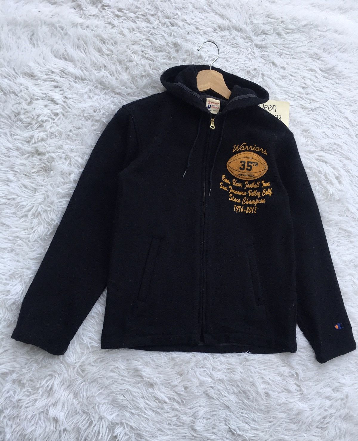 Champion Rare Vintage 80s Champion Wool Hooded Jacket Size US M / EU 48-50 / 2 - 3 Thumbnail