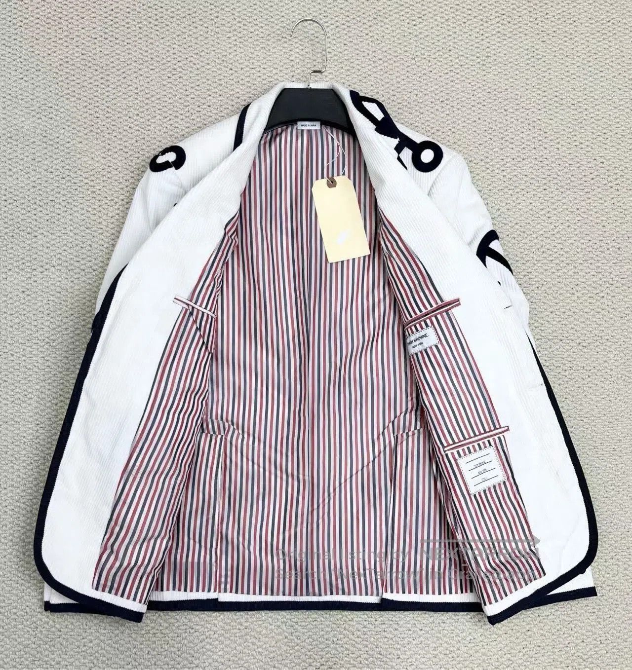 Thom Browne Thom Browne Corduroy Stripe Anchor Logo Blazer. Size US M / EU 48-50 / 2 - 7 Thumbnail