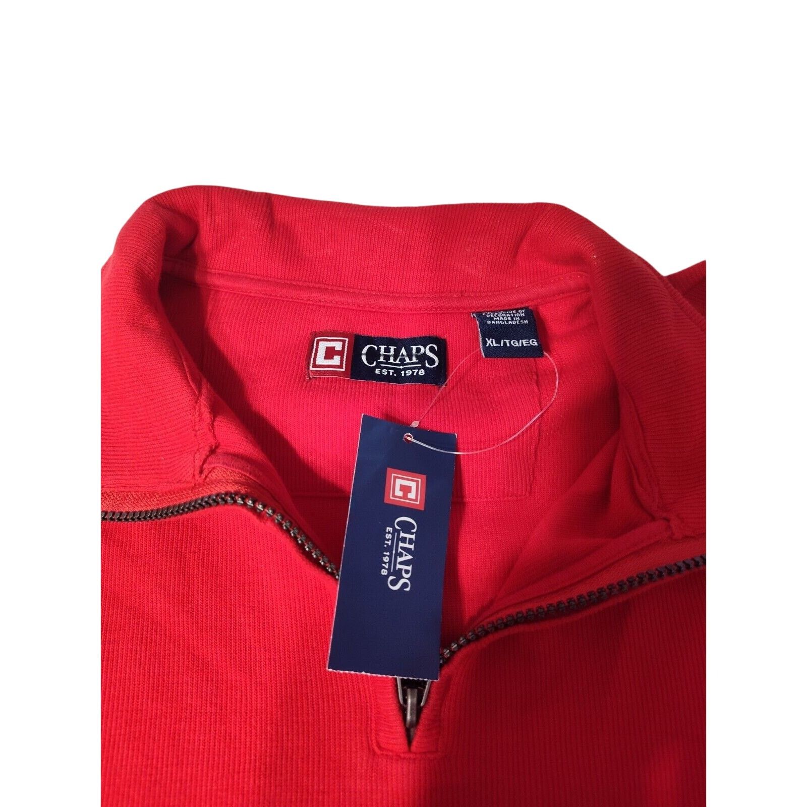 Chaps Chaps Pullover Polo Shirt Red 1/4 Zip Mens XL Sweater Size US XL / EU 56 / 4 - 5 Thumbnail