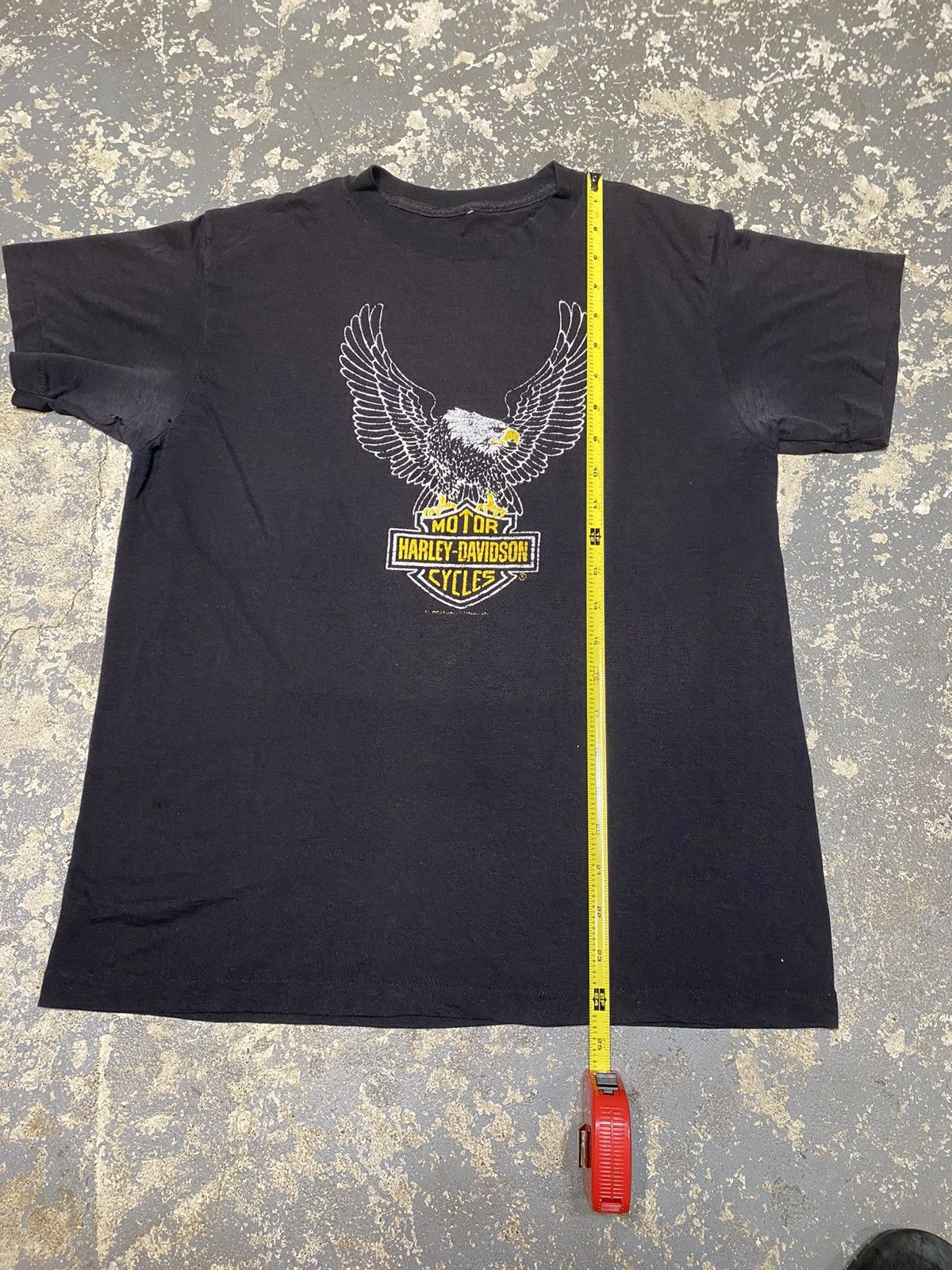 Harley Davidson × Vintage Vintage Harley Davidson Eagle 70s/80s Thin USA Tshirt Size US M / EU 48-50 / 2 - 14 Thumbnail