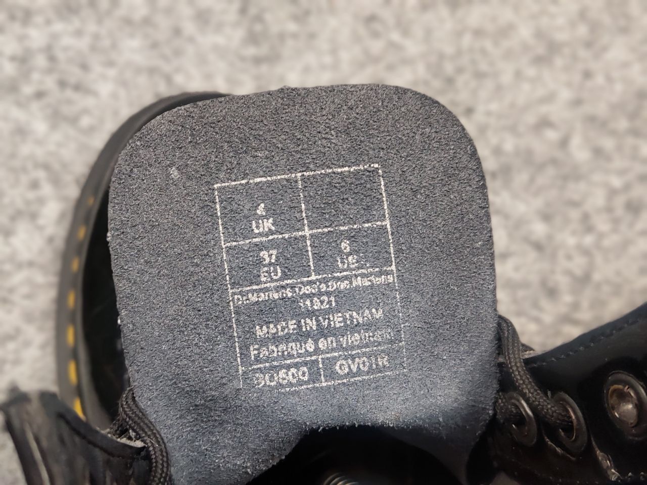 Dr. Martens Dr. Martens 11821 Patent Black Leather Combat lace up Boots Size US 6 / IT 36 - 16 Thumbnail