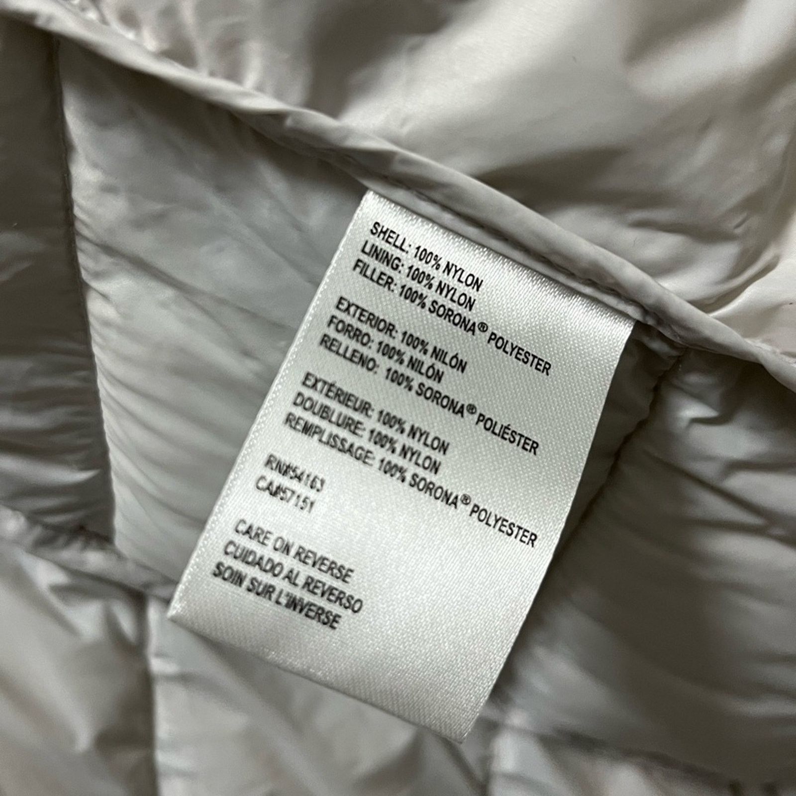 Calvin Klein Calvin Klein Womens L Chevron Hood Jacket White Sorona CK Size L / US 10 / IT 46 - 6 Thumbnail
