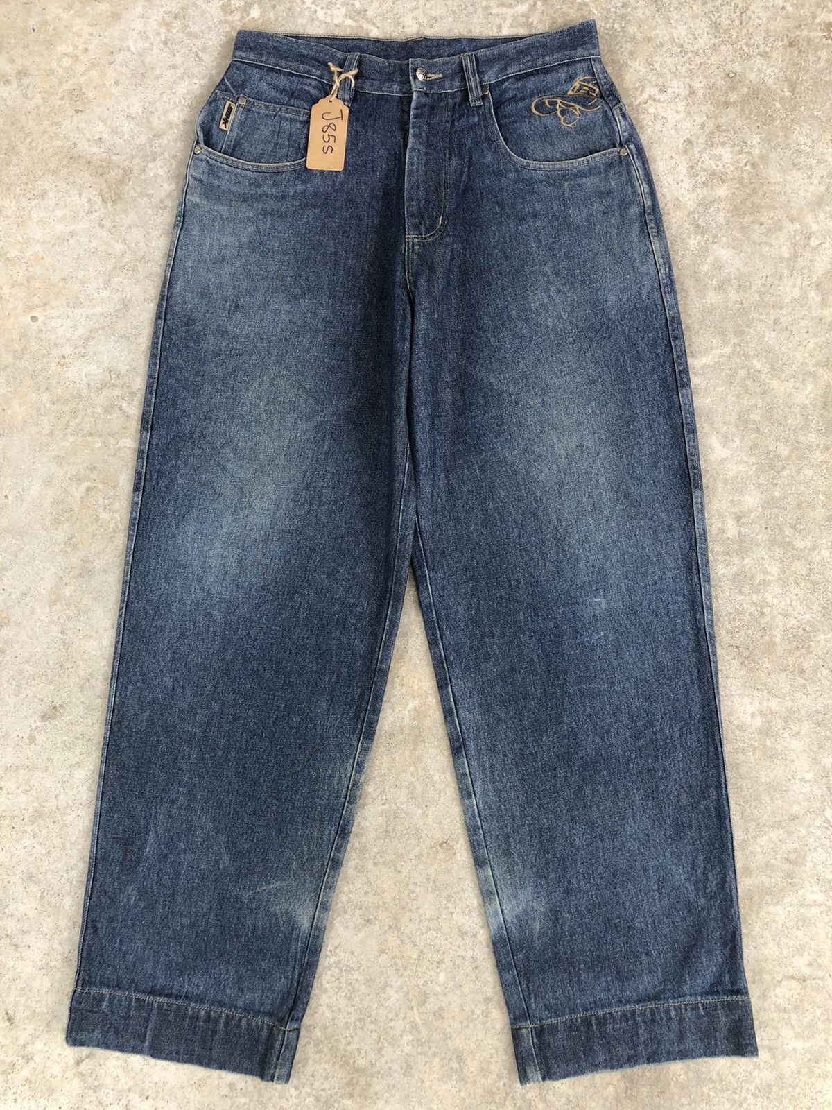 Vintage Sohk Embroidered Jeans Baggy Jeans Hip Hop Distressed Jeans Size US 34 / EU 50 - 2 Thumbnail