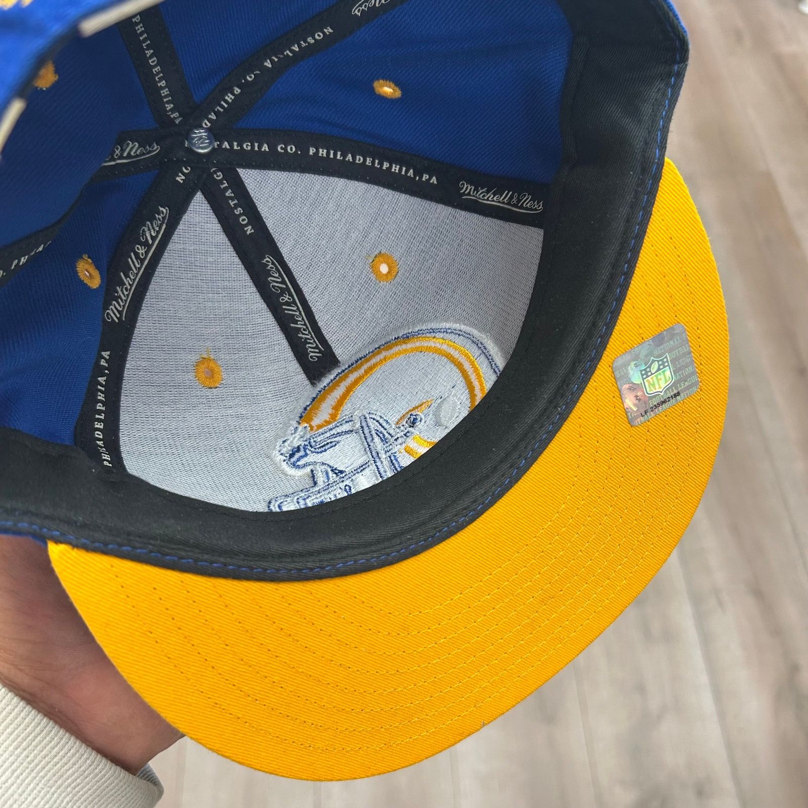 Mitchell & Ness LA CHARGERS Mitchell & Ness Vintage Logo Fitted Hat 7 3/8 Size ONE SIZE - 5 Thumbnail