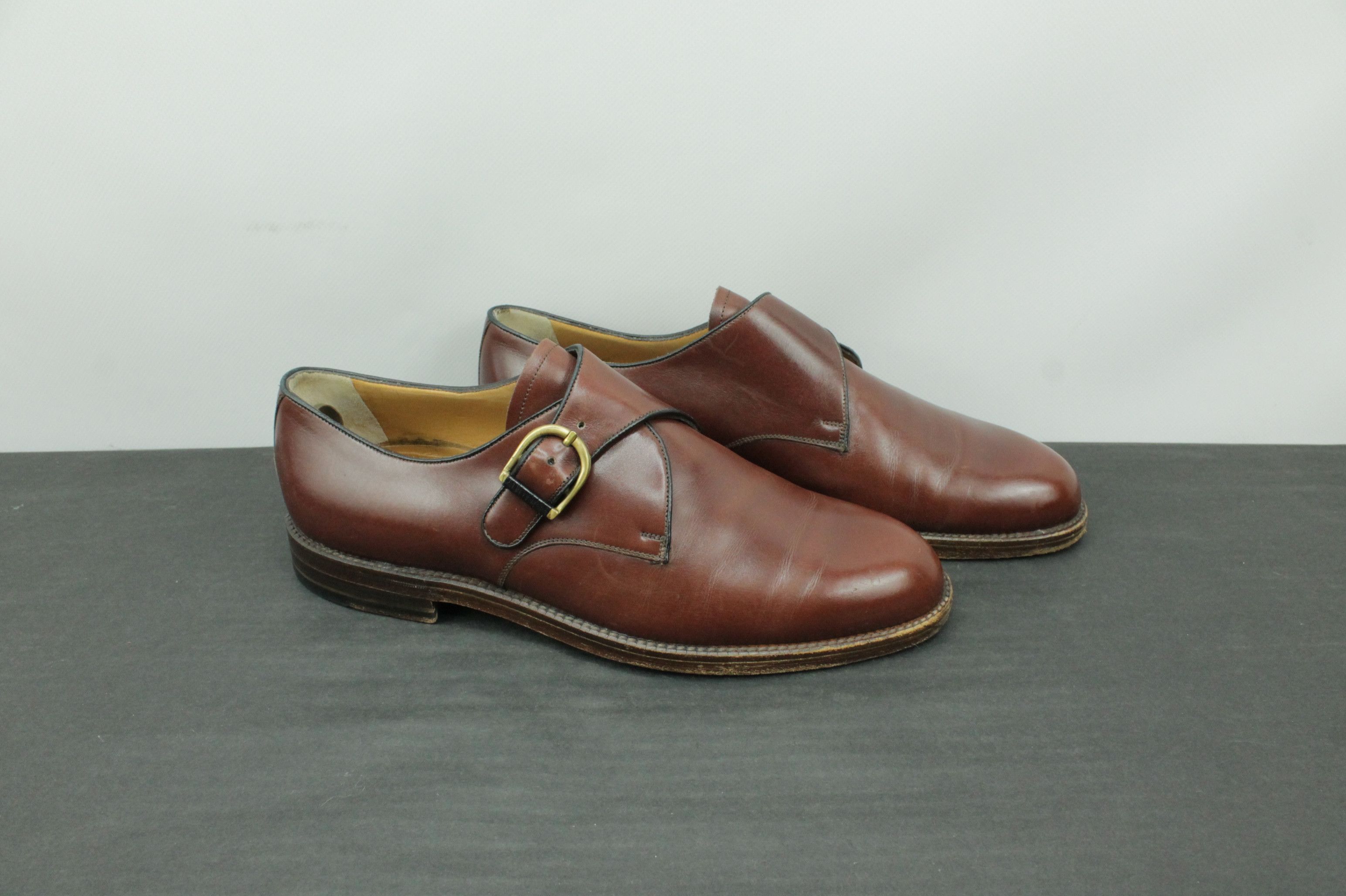 Bally Bally Scribe Handmade Brown Dress Monk Strap Shoes Size US 9 / EU 42 - 1 Thumbnail