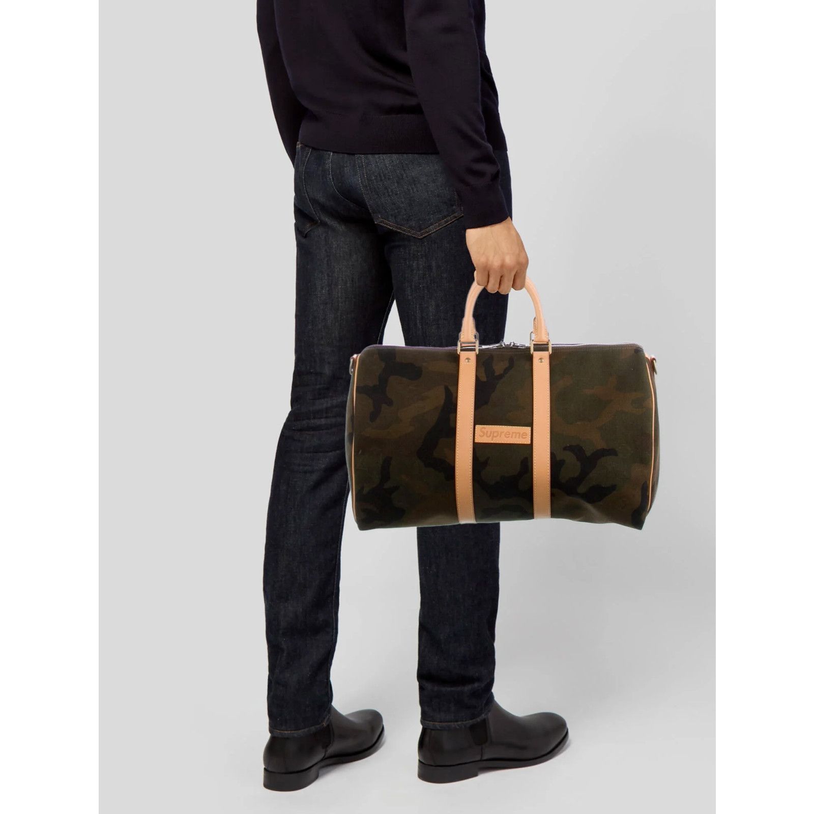 Louis Vuitton Louis Vuitton Supreme Keepall Bandouliere Travel Bag Size ONE SIZE - 3 Thumbnail