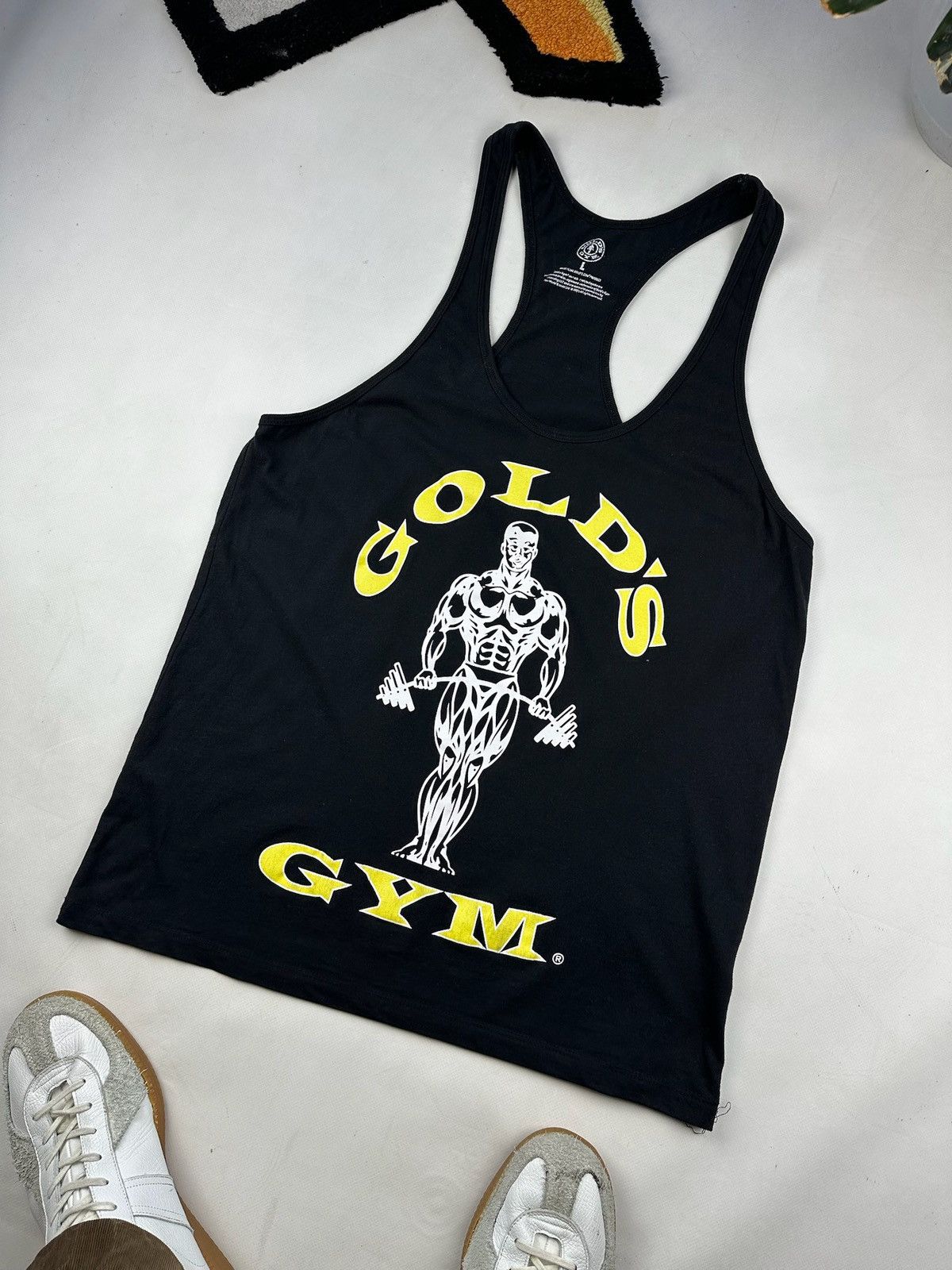 Vintage Golds Gym Shirt Mens Black Tank Top Size US L / EU 52-54 / 3 - 2 Thumbnail