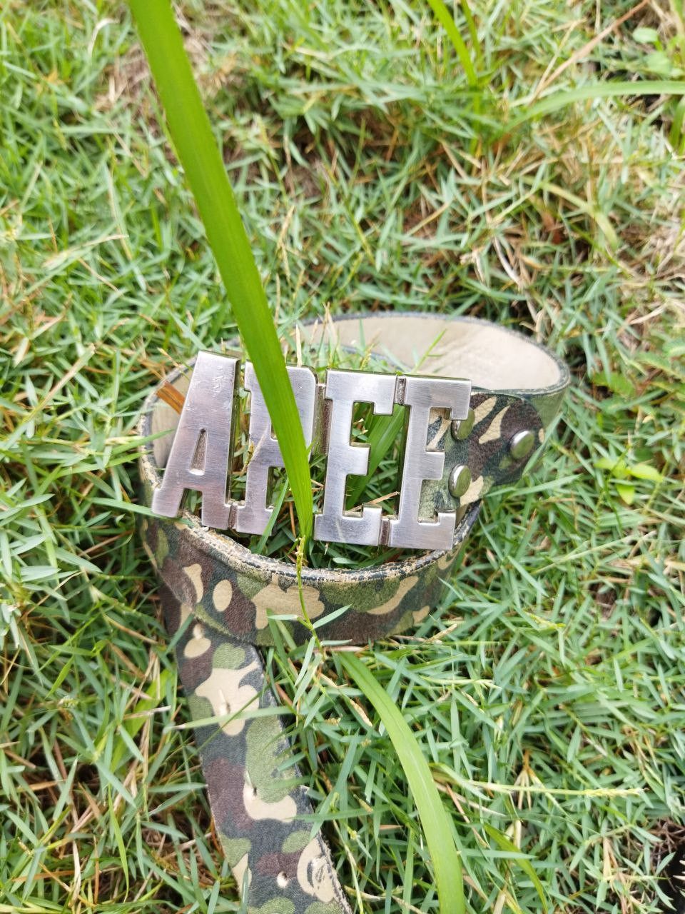 Bape APEE Camo Leather Belt Size ONE SIZE - 1 Thumbnail