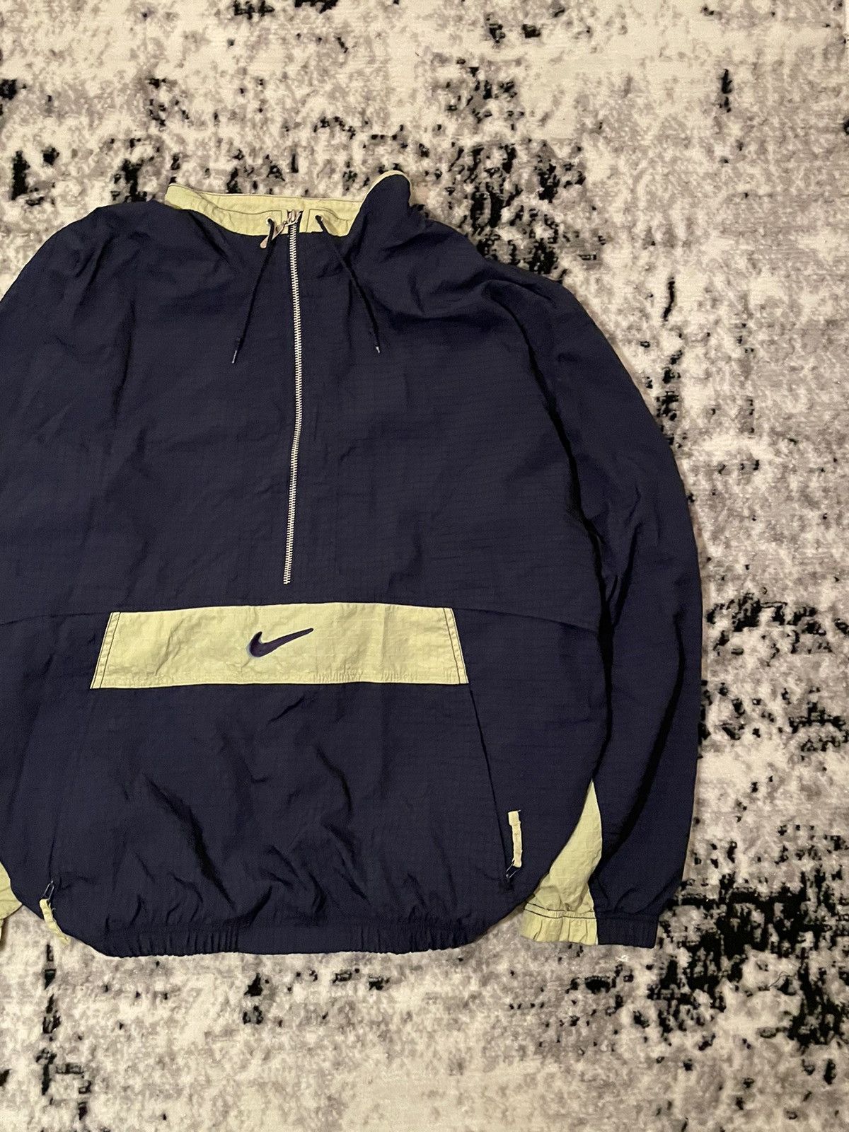 Nike × Vintage Vintage Nike Y2K Distressed central swoosh Anorak jacket Size US XL / EU 56 / 4 - 2 Thumbnail