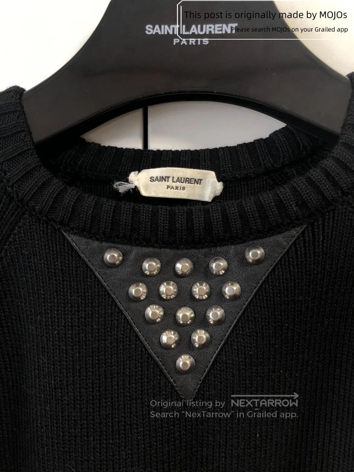 Saint Laurent Paris Saint Laurent Paris Rivet Neck Knitwear. Size US M / EU 48-50 / 2 - 2 Thumbnail