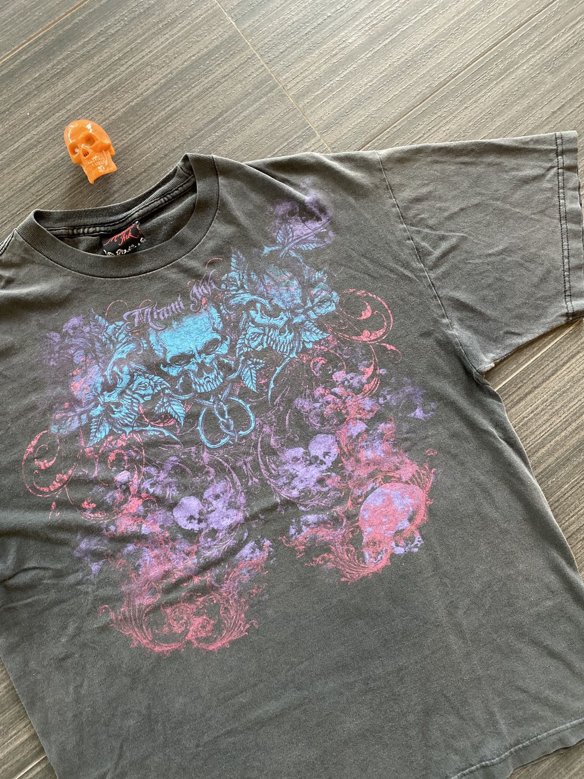 Vintage 2008 faded black skull art shirt sz XL Size US XL / EU 56 / 4 - 2 Thumbnail