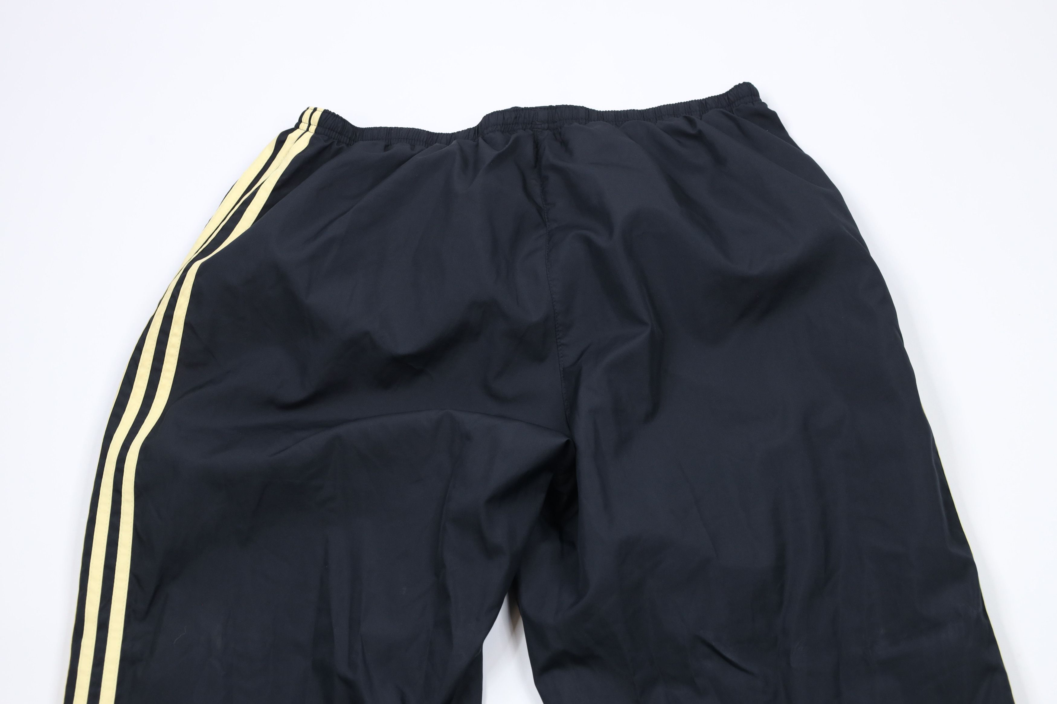 Adidas × Vintage Vintage Adidas Lined Wide Leg Windbreaker Pants Black Gold Size US 38 / EU 54 - 13 Thumbnail