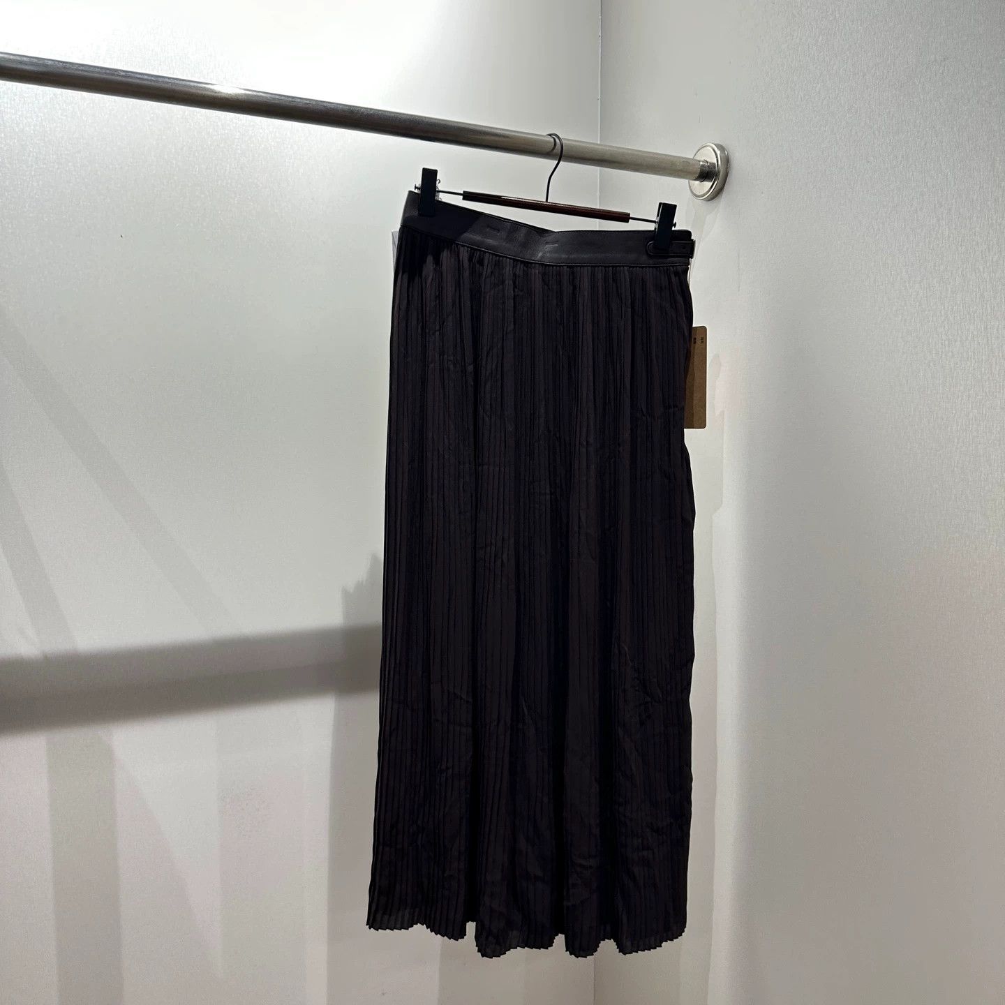 Hermes Hermes Sheepskin Paneled Polyester Pleated Skirt 36 Size 26" / US 2 / IT 38 - 1 Thumbnail