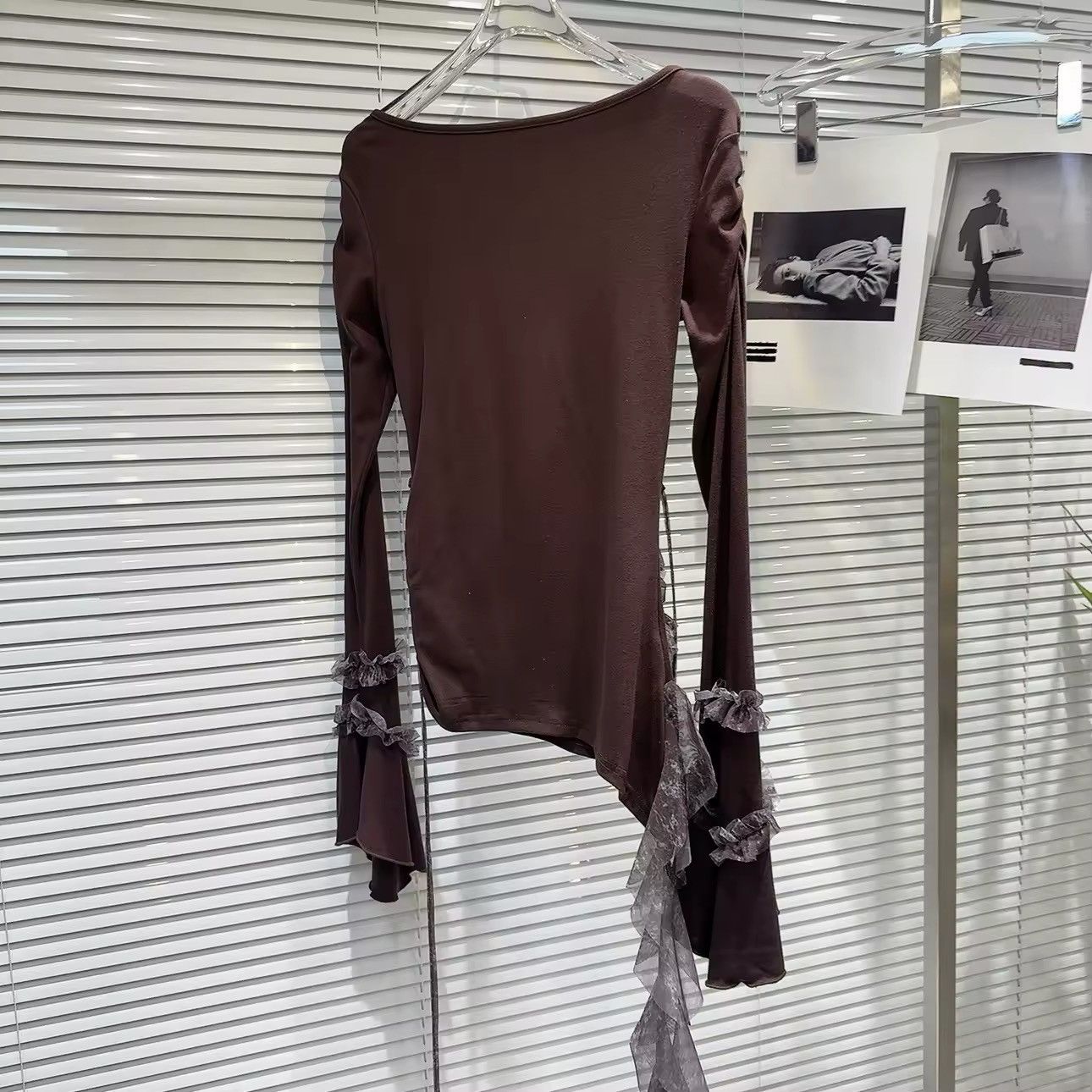 Designer × Vintage Design Patchwork Bandage Long Sleeve T Shirt Top Y2k Size S / US 4 / IT 40 - 6 Thumbnail
