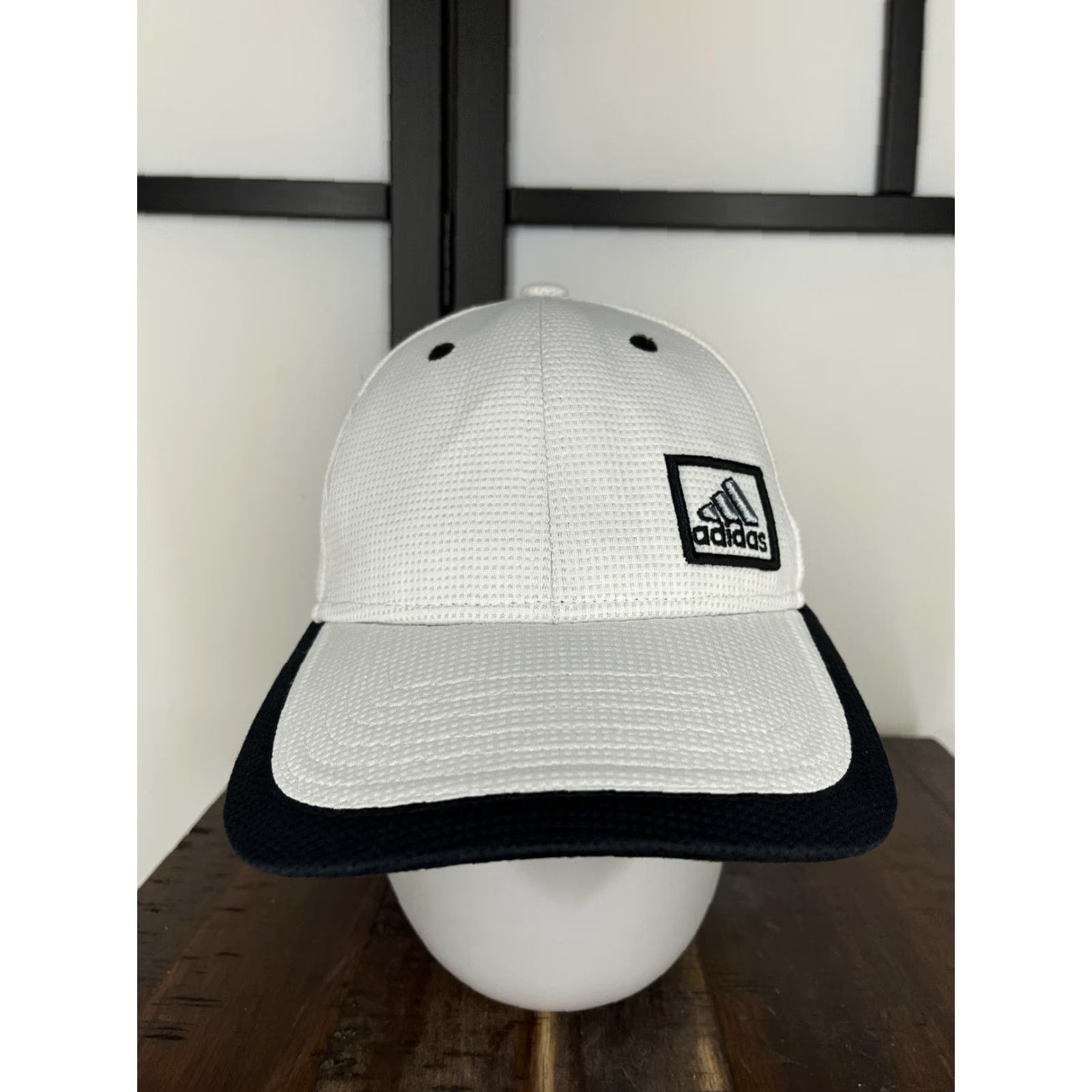 Adidas Adidas Hat Adult Medium White Cotton Polyester Blend Climalite Golf Fitted Mens Size ONE SIZE - 2 Thumbnail